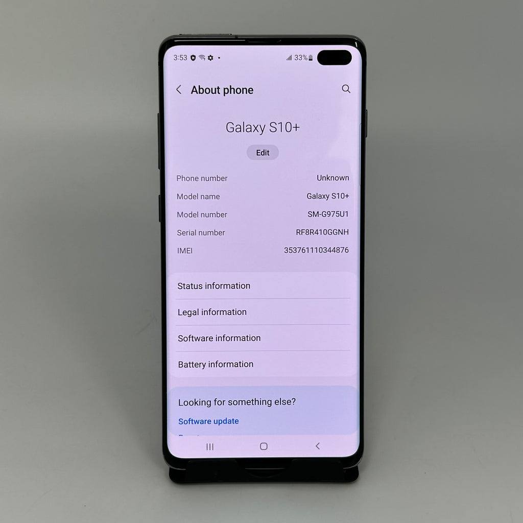 Samsung Galaxy S10 SM-G973U 128GB Prism Black Unlocked