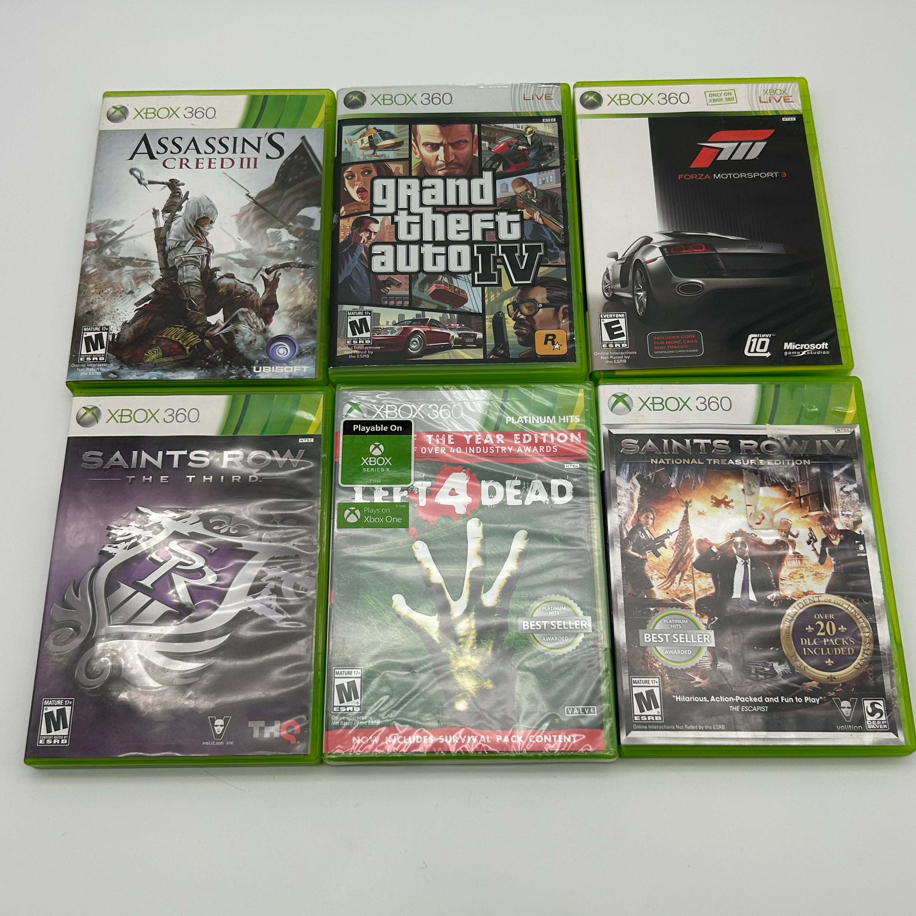 Xbox 360 Slim 250GB Gaming Set – 13 Games & 3 Controllers: 1 Functional & 2 Defective - Used
