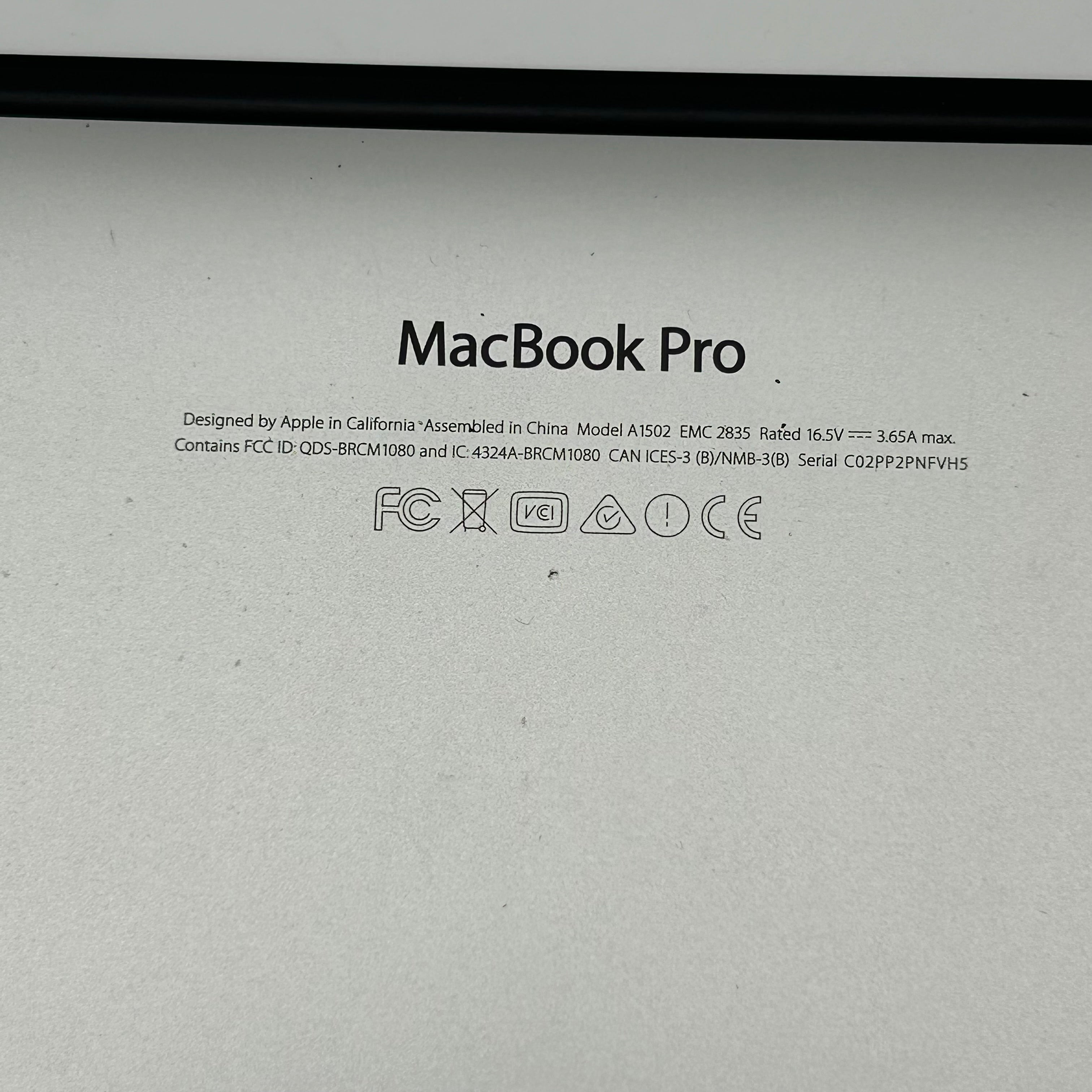 Apple MacBook Pro 13-inch A1502 8GB RAM 256GB SSD Silver - Used