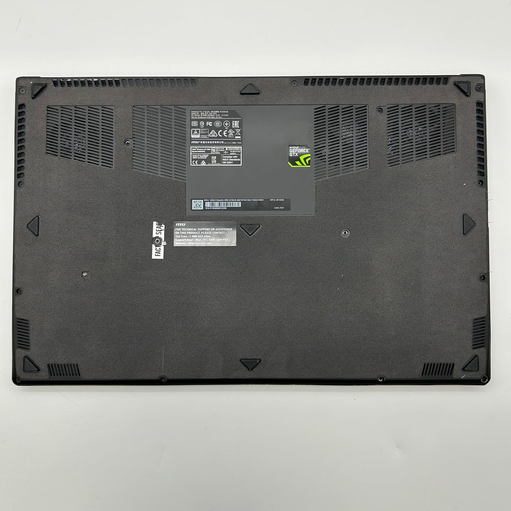 MSI GS63 Stealth 8RE 15.6" FHD 120Hz Intel Core i7-8750H 16GB RAM 256GB SSD 1TB HDD Black Gaming Laptop Used With Box