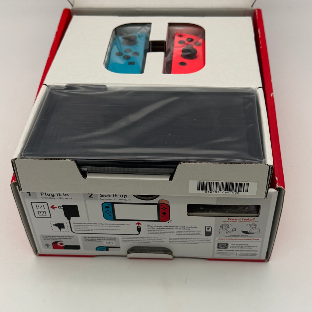 Nintendo Switch OLED Model HEG-001 Handheld Console 64GB Neon Red/Blue - New in Box