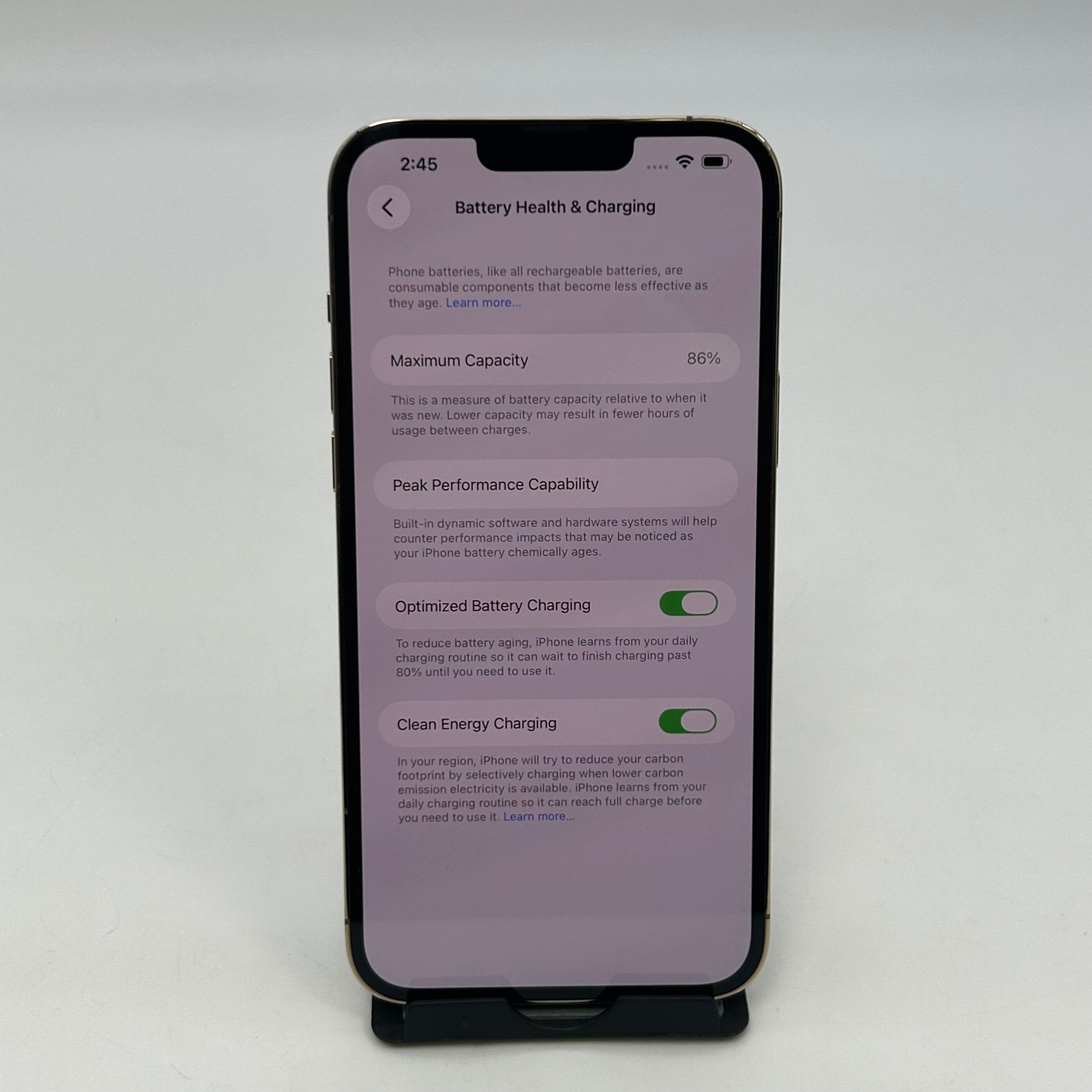 Apple iPhone 13 Pro Max A2484 128GB 86%BH Gold