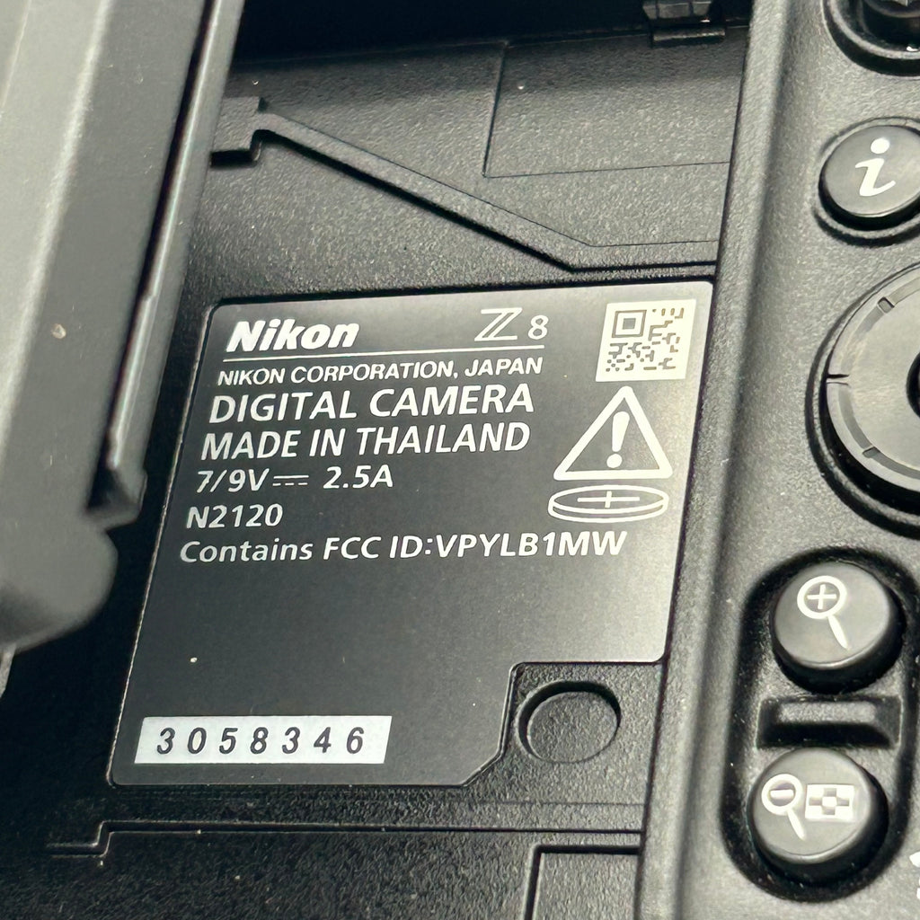 Nikon Z8 Digital Mirrorless Camera Black (Body Only) Shutter Count 784