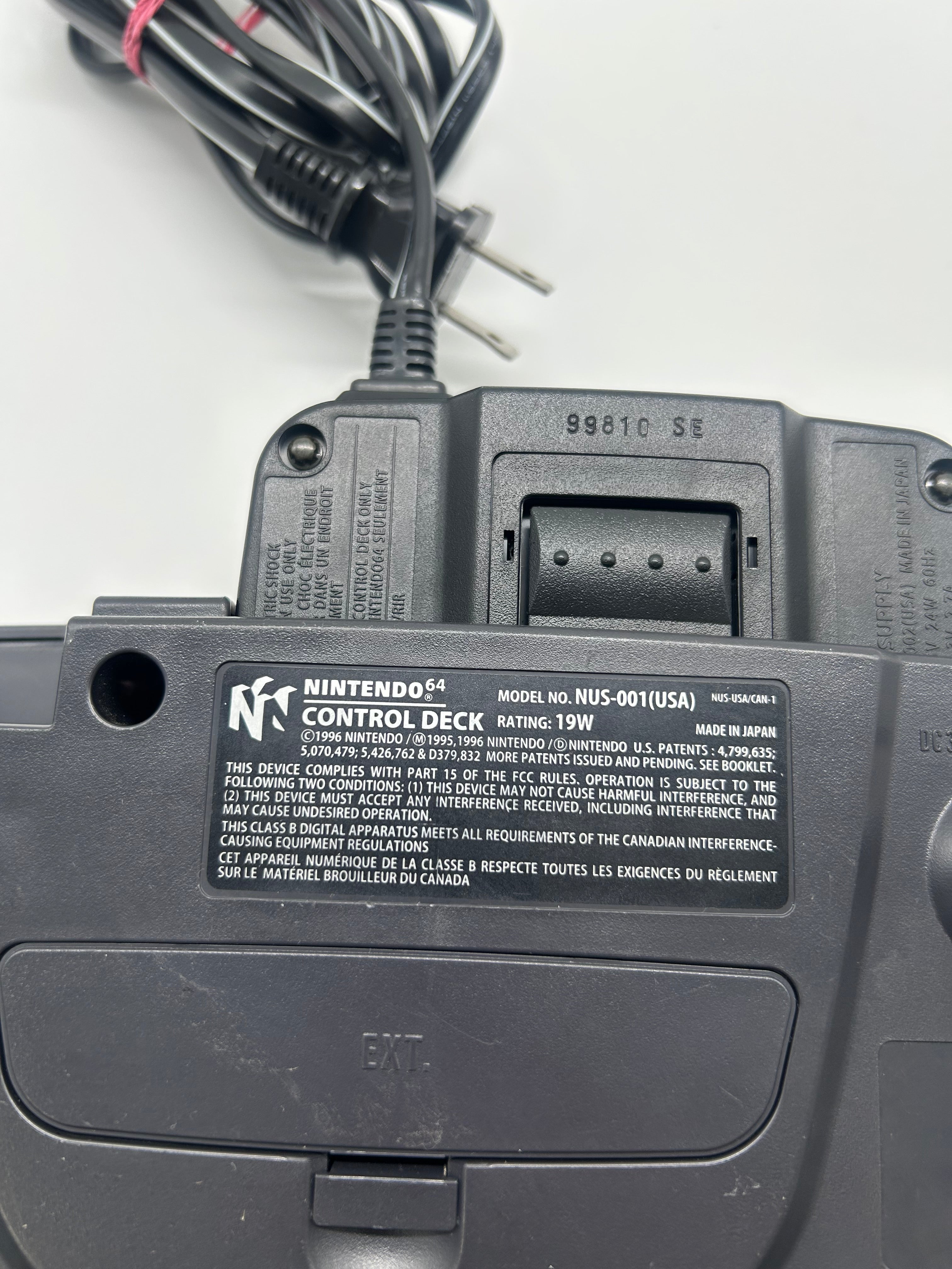Nintendo 64 Console (N64) 1996 Black - 1 Controller - Used