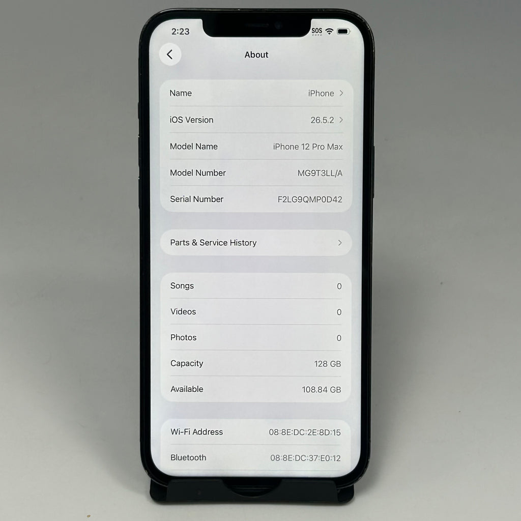 Apple iPhone 12 Pro Max 128GB–UNLOCKED - Service Battery