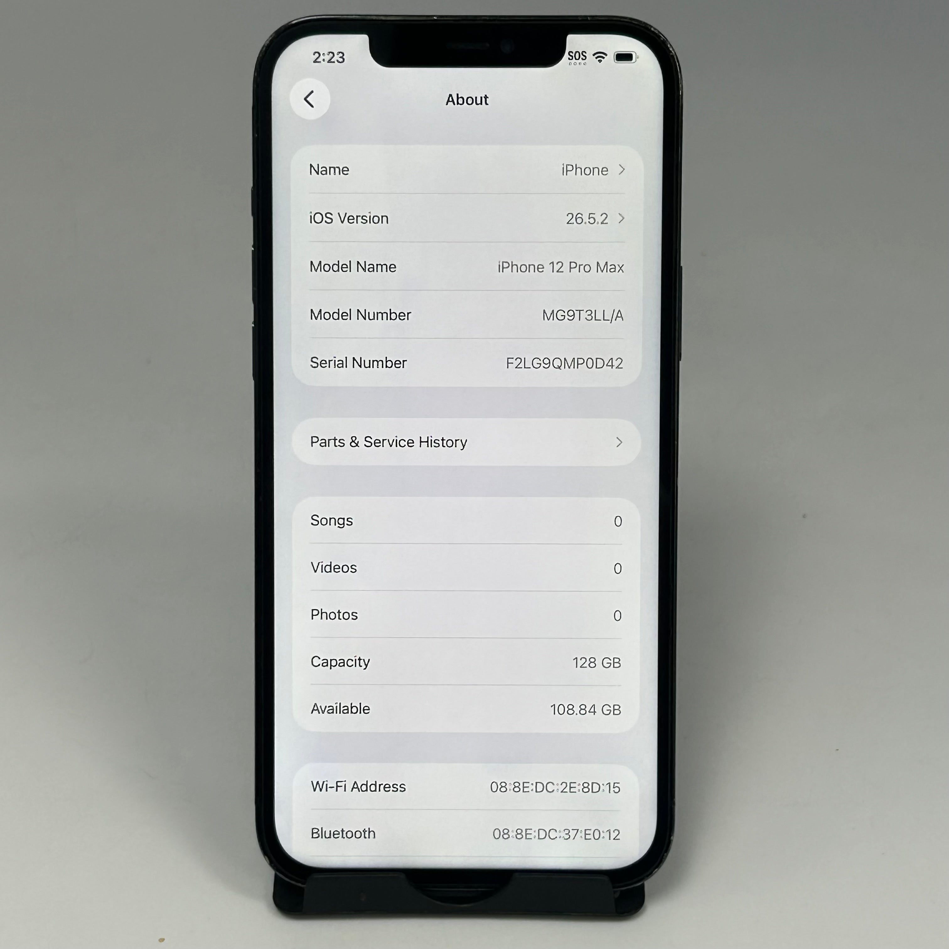 Apple iPhone 12 Pro Max 128GB–UNLOCKED - Service Battery