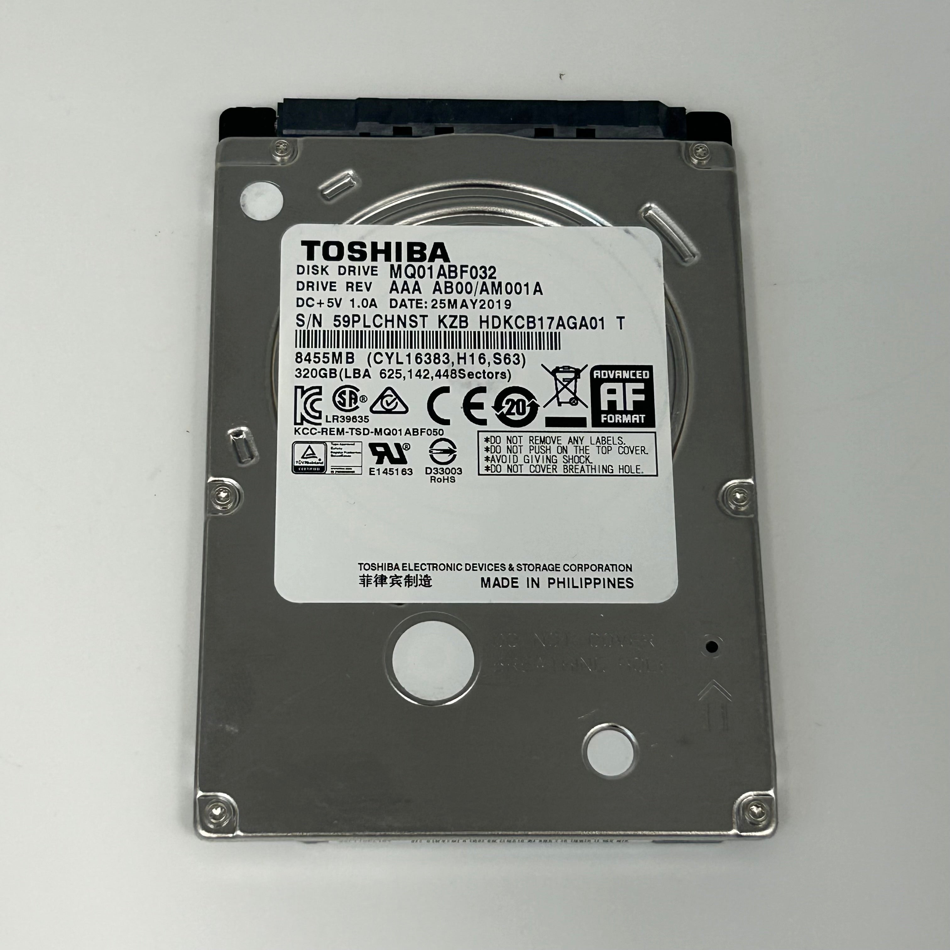 Toshiba MQ01ABF032 320GB 2.5" 5400RPM HDD Lot of 4 - Untested
