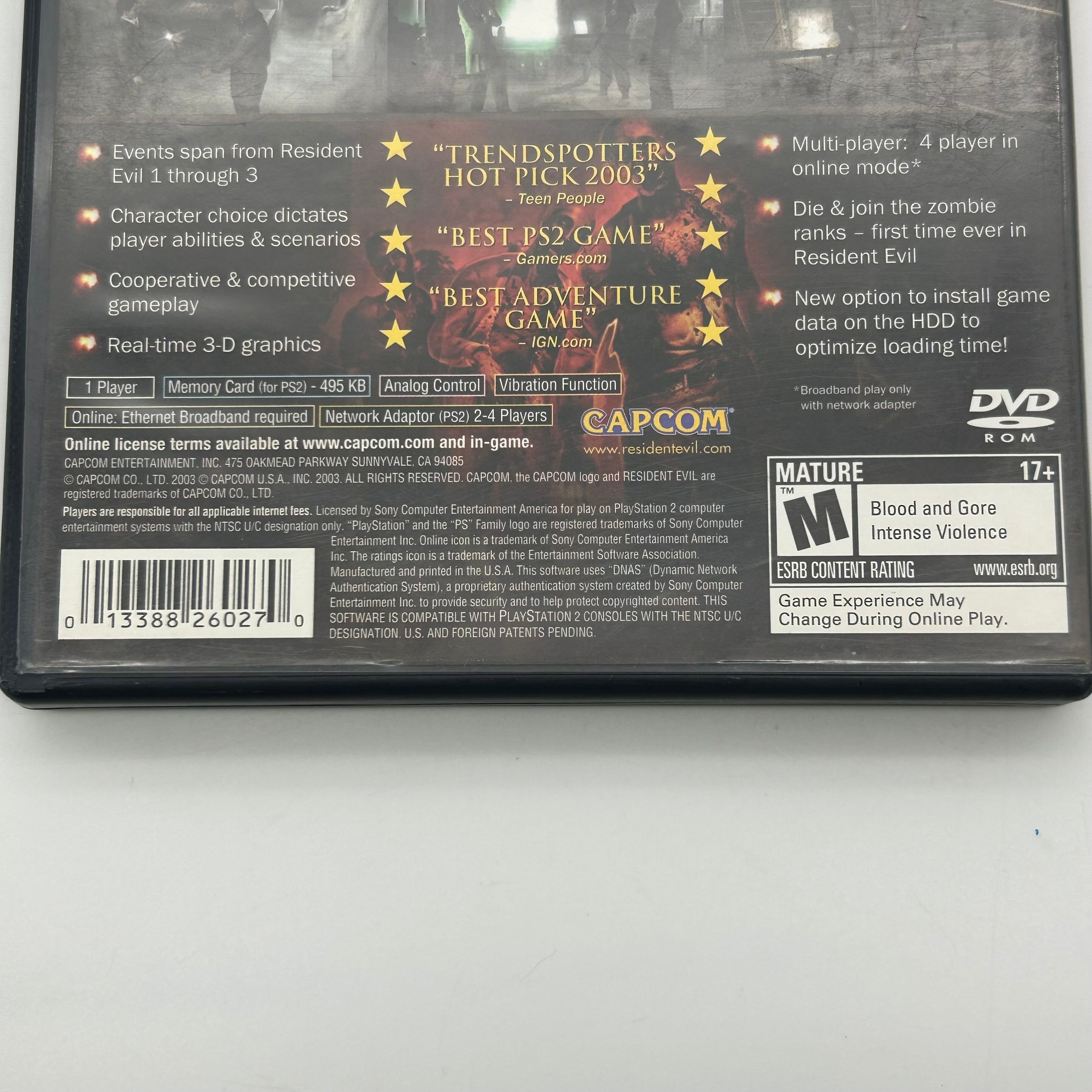Resident Evil Outbreak for Playstation 2 w/ Manual and Case