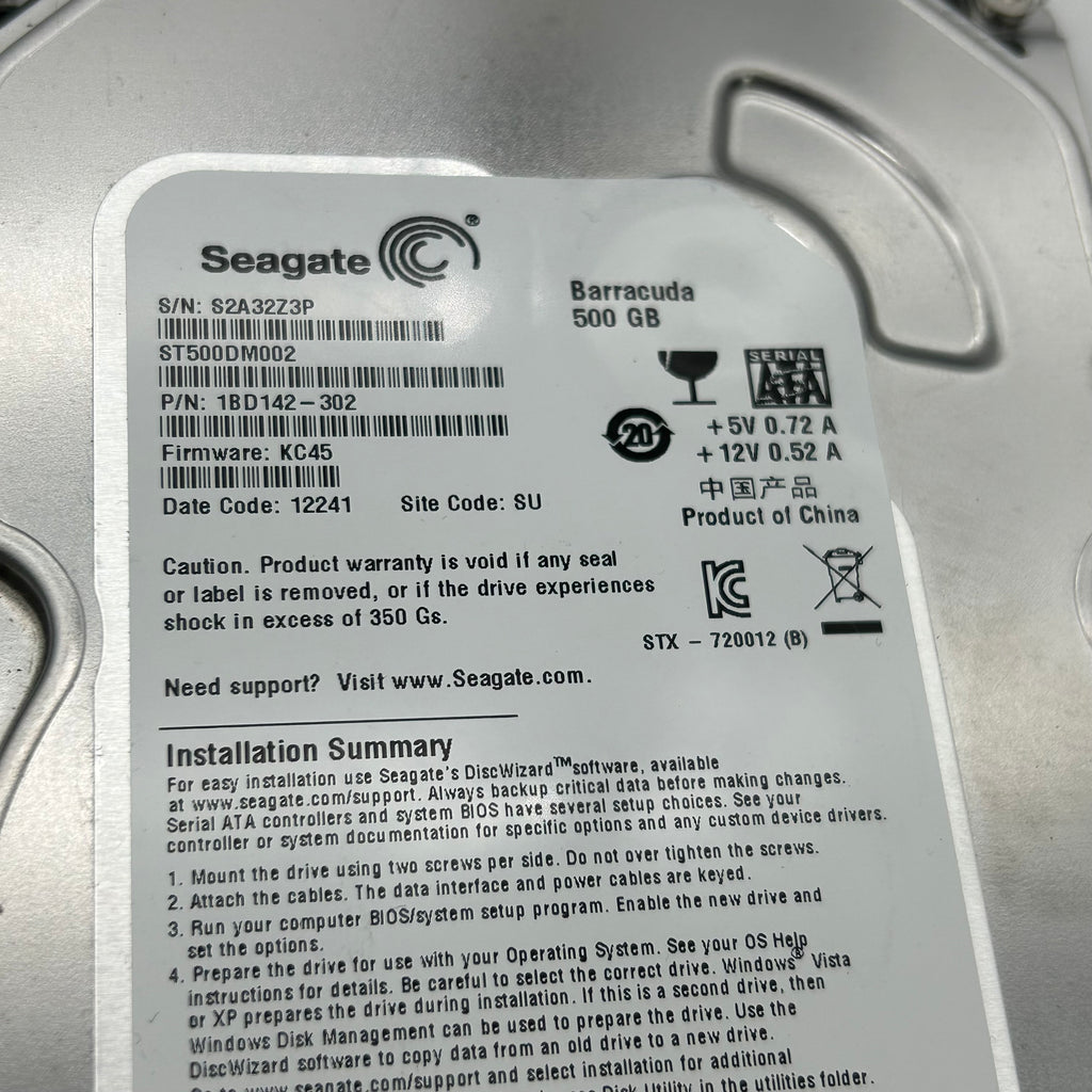 Lot of 11 Seagate Barracuda 500GB 3.5" SATA Hard Drives ST500DM002 UNTESTED