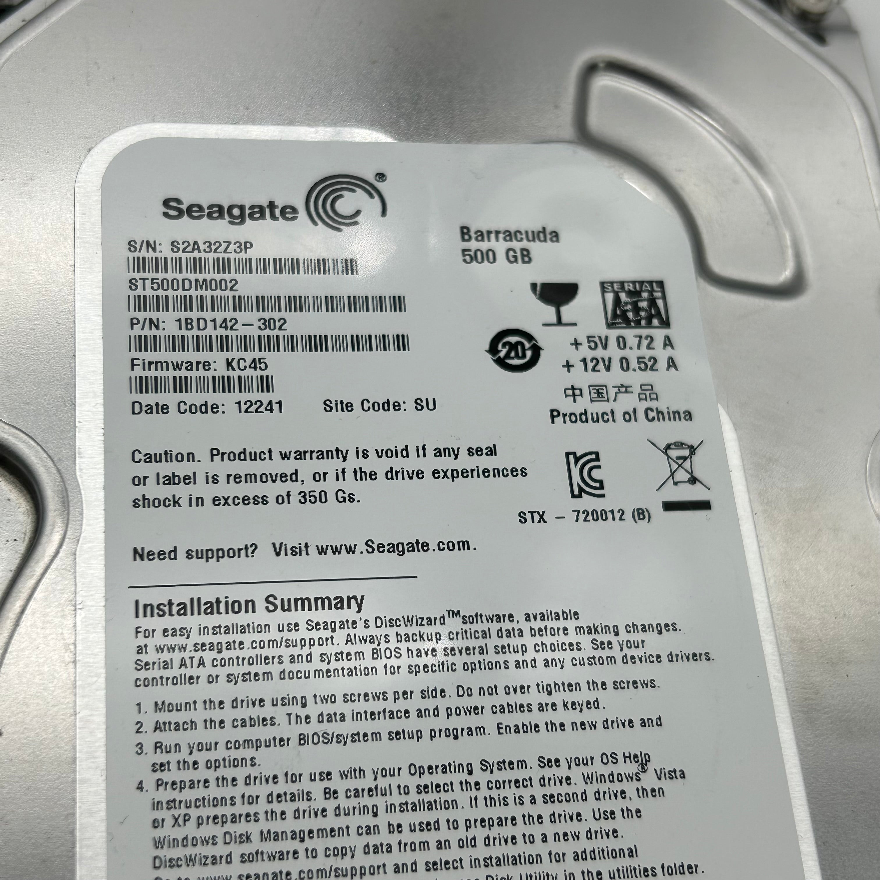 Lot of 11 Seagate Barracuda 500GB 3.5" SATA Hard Drives ST500DM002 UNTESTED