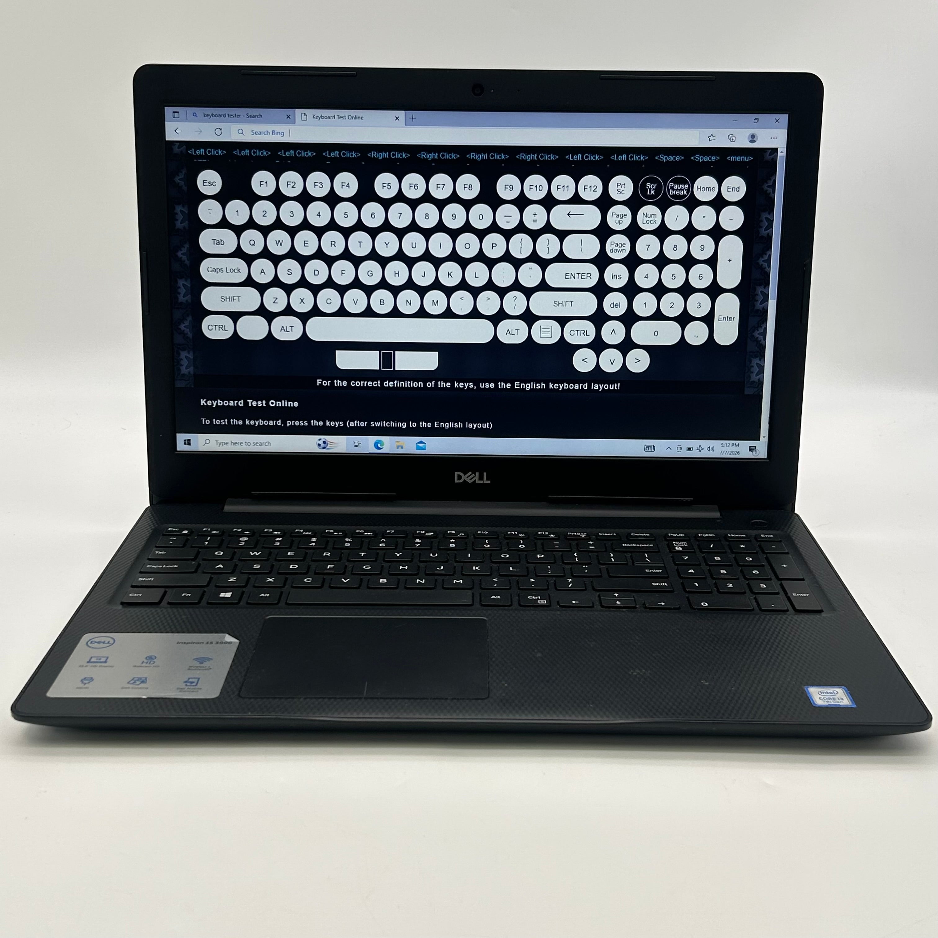Dell Inspiron 3581 i3 2.3GHz, 8GB RAM, 1TB HDD Laptop