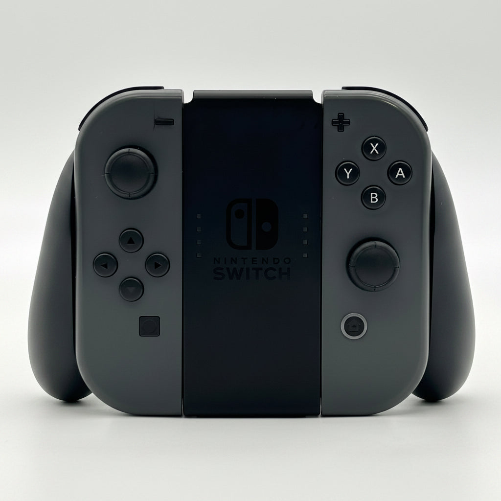 Official Nintendo Switch Gray Joy-Con Pair Controllers with JoyCon Grip