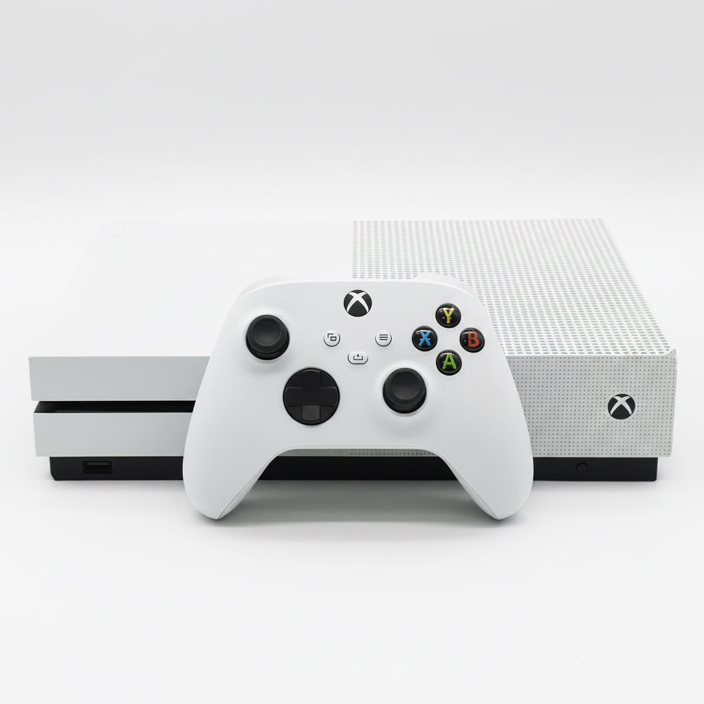 Microsoft Xbox One S 1681 500GB White Console w/ Controller & Cable TESTED