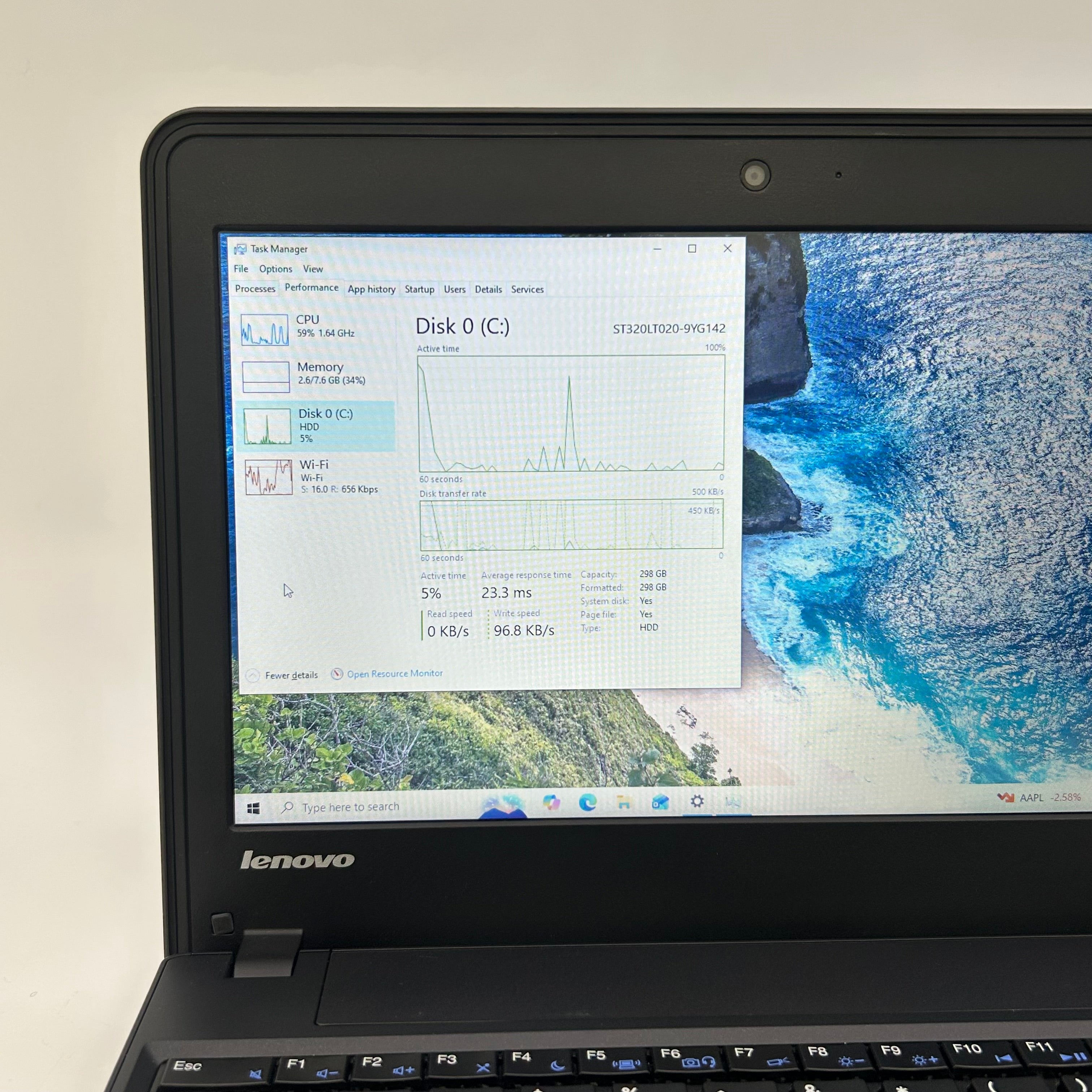 Lenovo ThinkPad X131e 11.6-inch AMD E-450 8GB RAM 320GB HDD Windows 10 Black Laptop