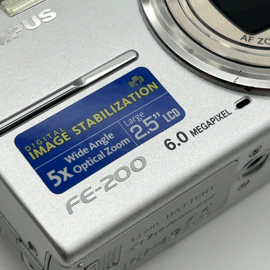 Olympus FE-200 6.0MP Digital Camera Silver Bundle - Tested Working 1GB xD Card
