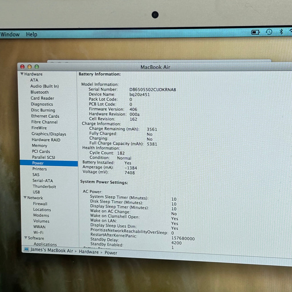 Apple MacBook Air 13", 128GB SSD, Intel Core i5 5th. Gen., 1.7GHz, 4GB RAM