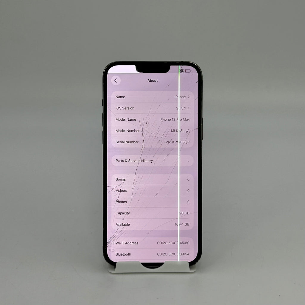 Apple iPhone 13 Pro Max (A2484) - 128GB - Black (Unlocked) Broken Screen/Back - READ
