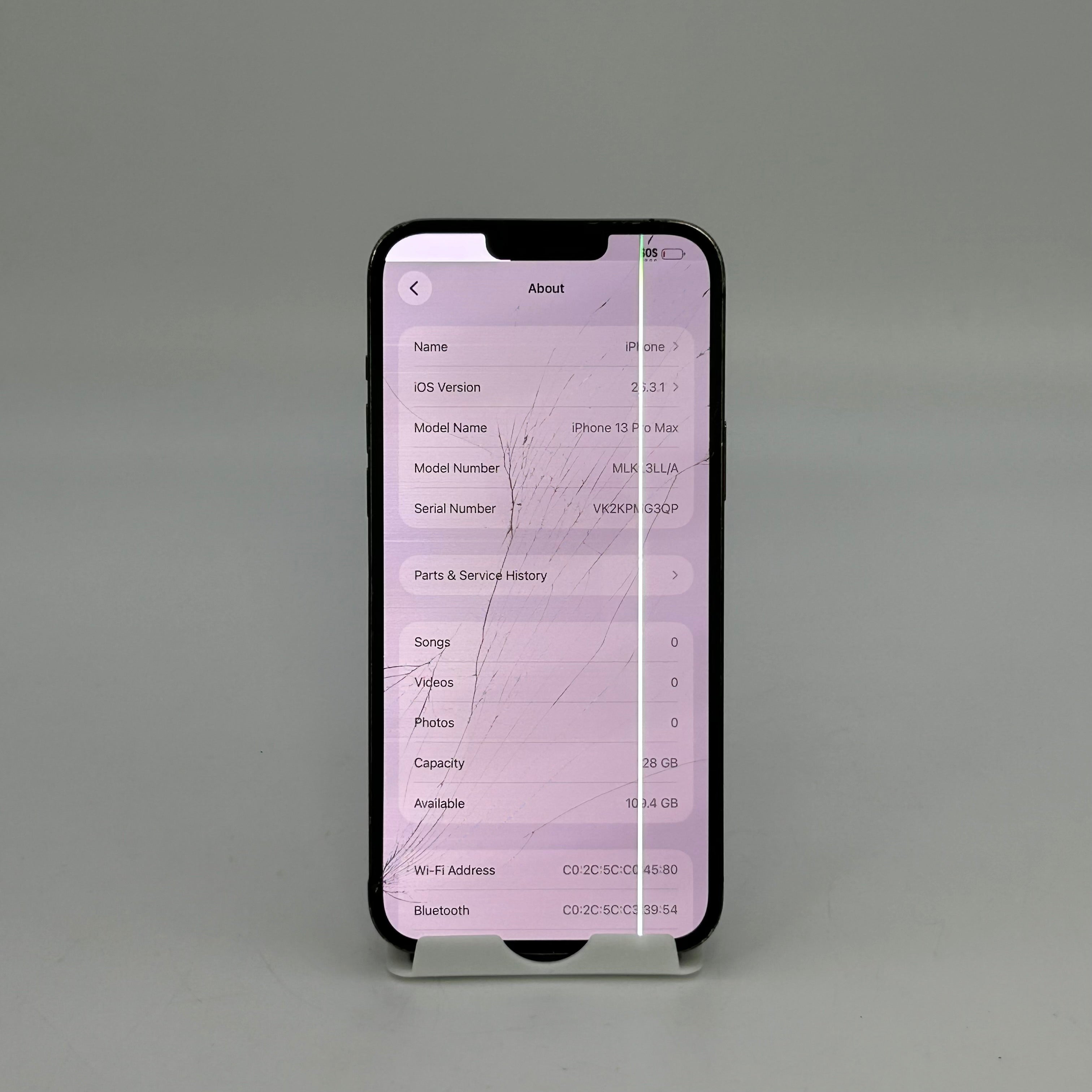 Apple iPhone 13 Pro Max (A2484) - 128GB - Black (Unlocked) Broken Screen/Back - READ