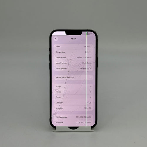 Apple iPhone 13 Pro Max (A2484) - 128GB - Black (Unlocked) Broken Screen/Back - READ