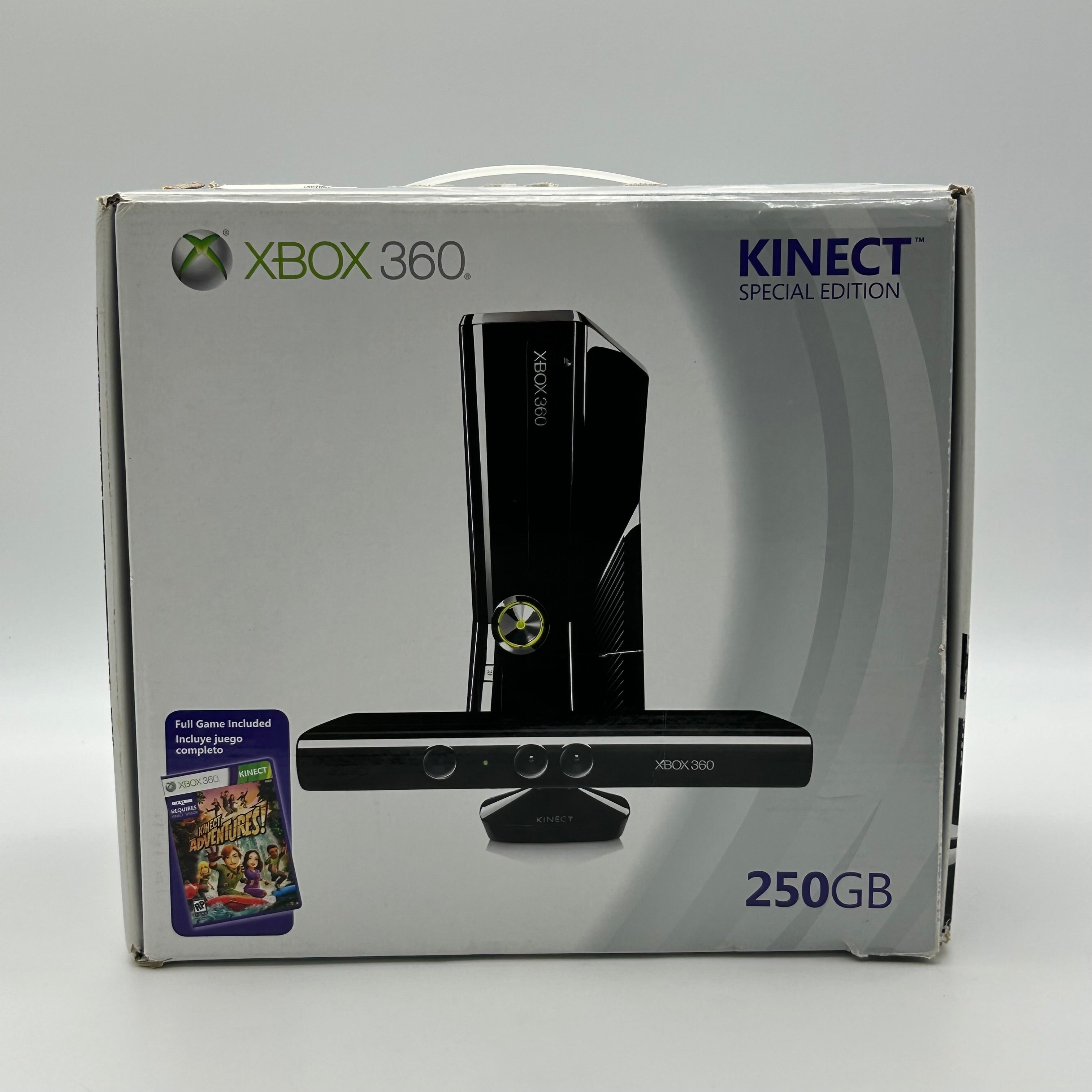 Xbox 360 S Slim 250GB 1439 Console Bundle w/Box - Kinect - 4 Games - 2 Controller