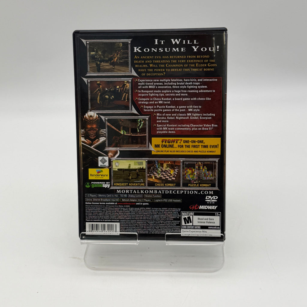 Mortal Kombat Deception Premium Pack (PlayStation 2, PS2 2004) CIB W/ Metal Card