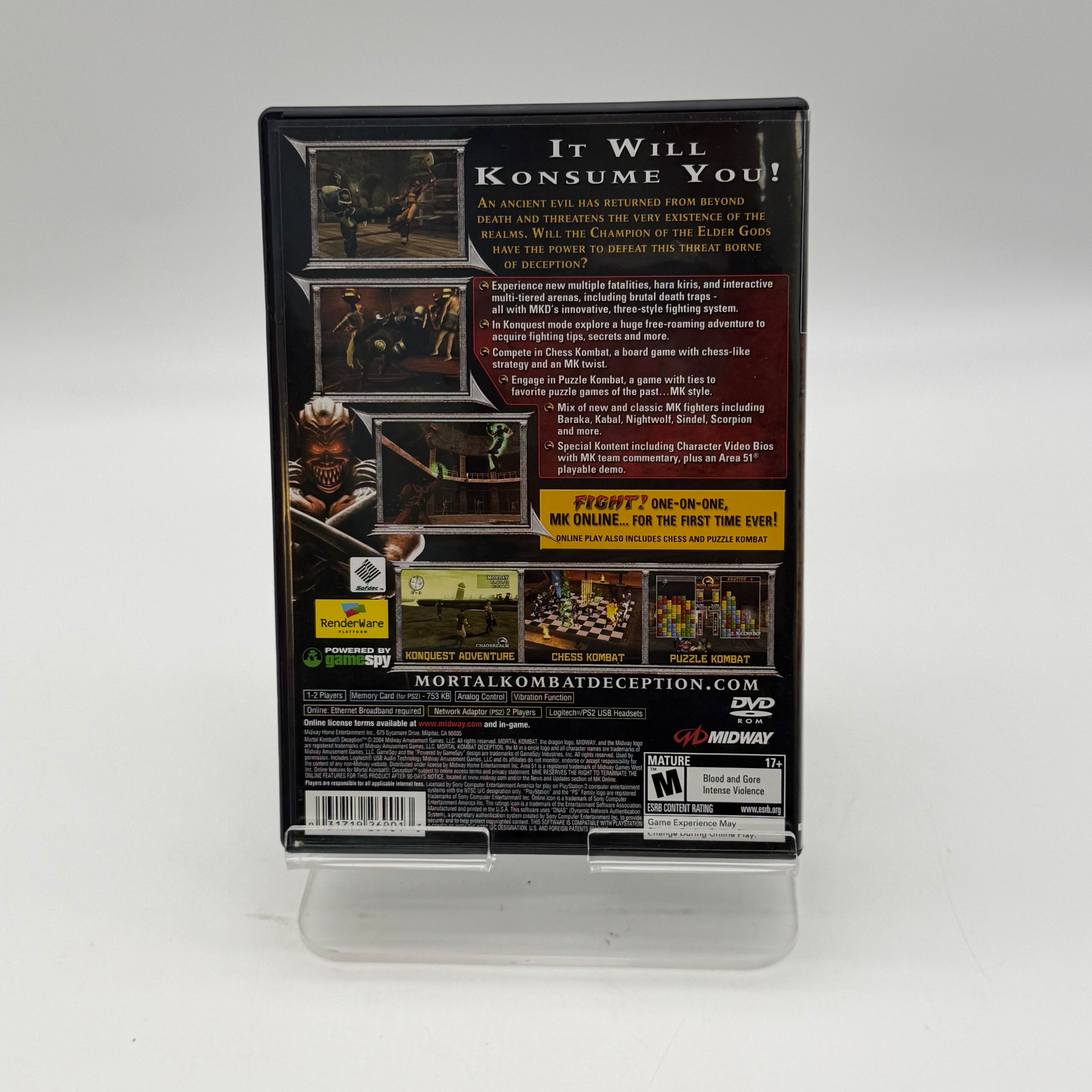 Mortal Kombat Deception Premium Pack (PlayStation 2, PS2 2004) CIB W/ Metal Card