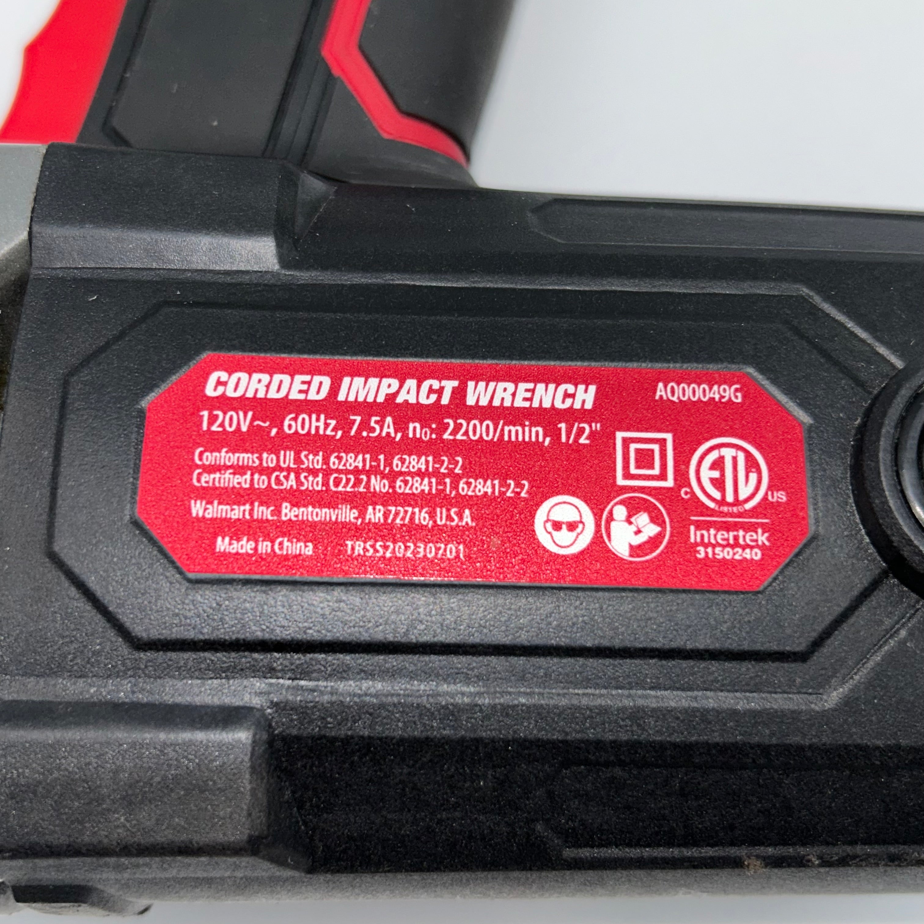 Hyper Tough Corded Electric Impact Wrench - Used