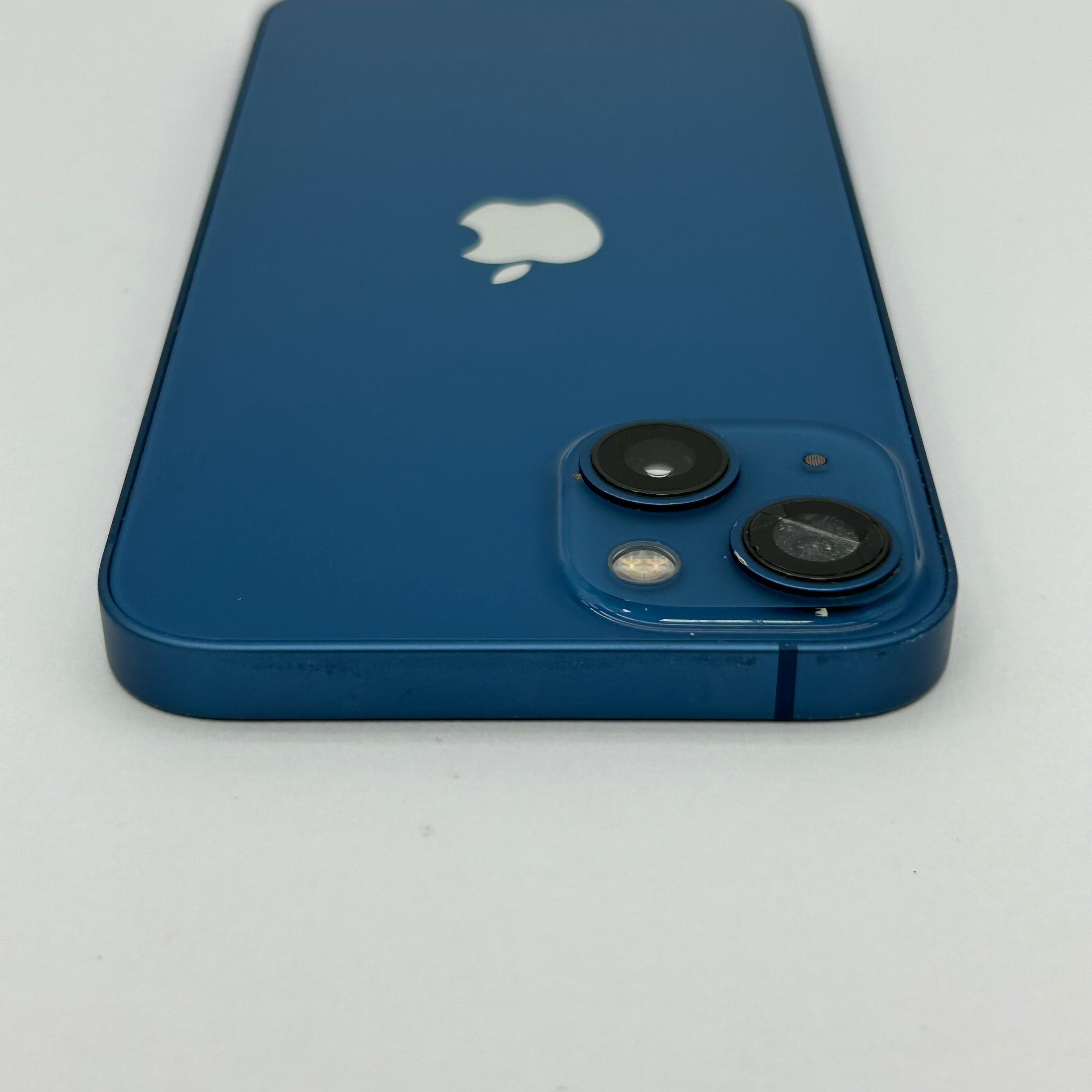 Unlocked Apple iPhone 13 128GB Blue  A2482 89% BH - Lens Cracked