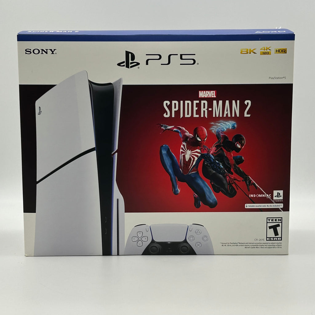 Sony PS5 Slim Disc Console 1TB White (Model CFI-2015) w/ Charging Dock & Box