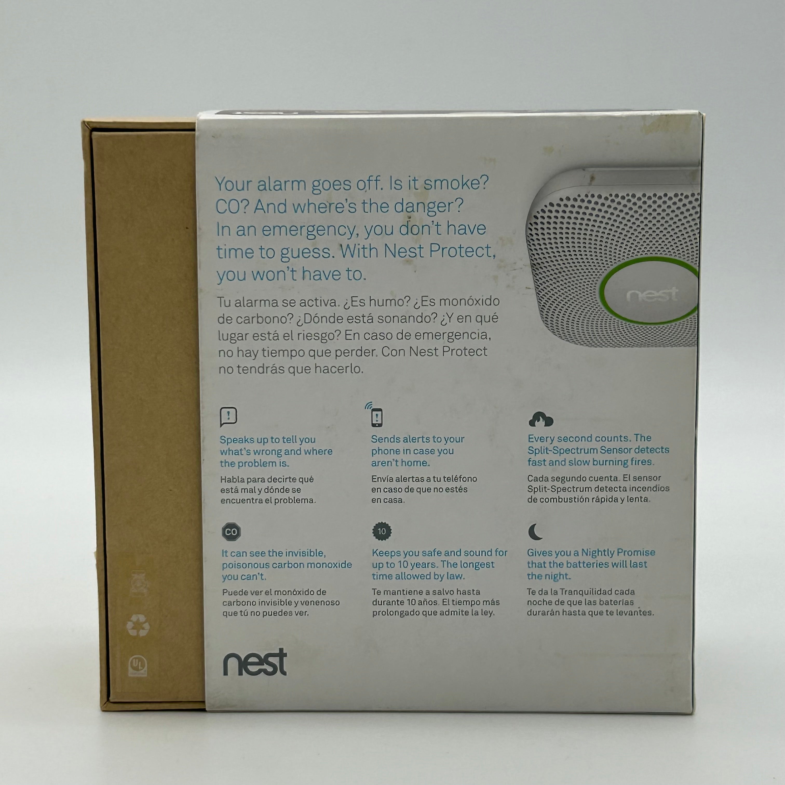 Nest Protect 06C Wired Smoke & CO Alarm White Untested