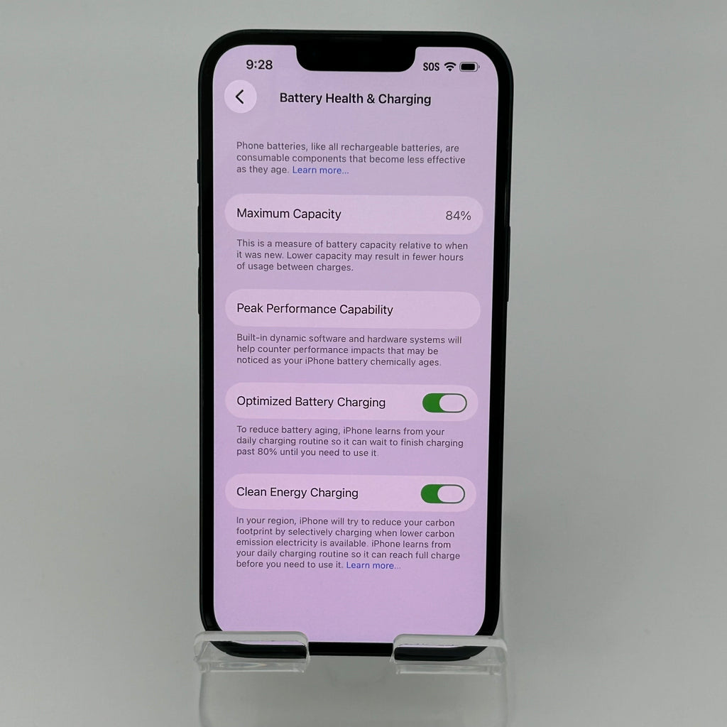 Apple iPhone 14 128GB Midnight A2649 MPUA3LL/A Unlocked 84% BH