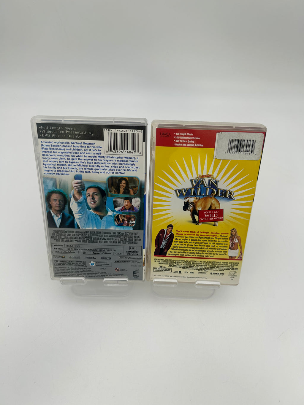 Lot of 2 UMD Videos for PSP PlayStation Portable Click and Van Wilder - Used