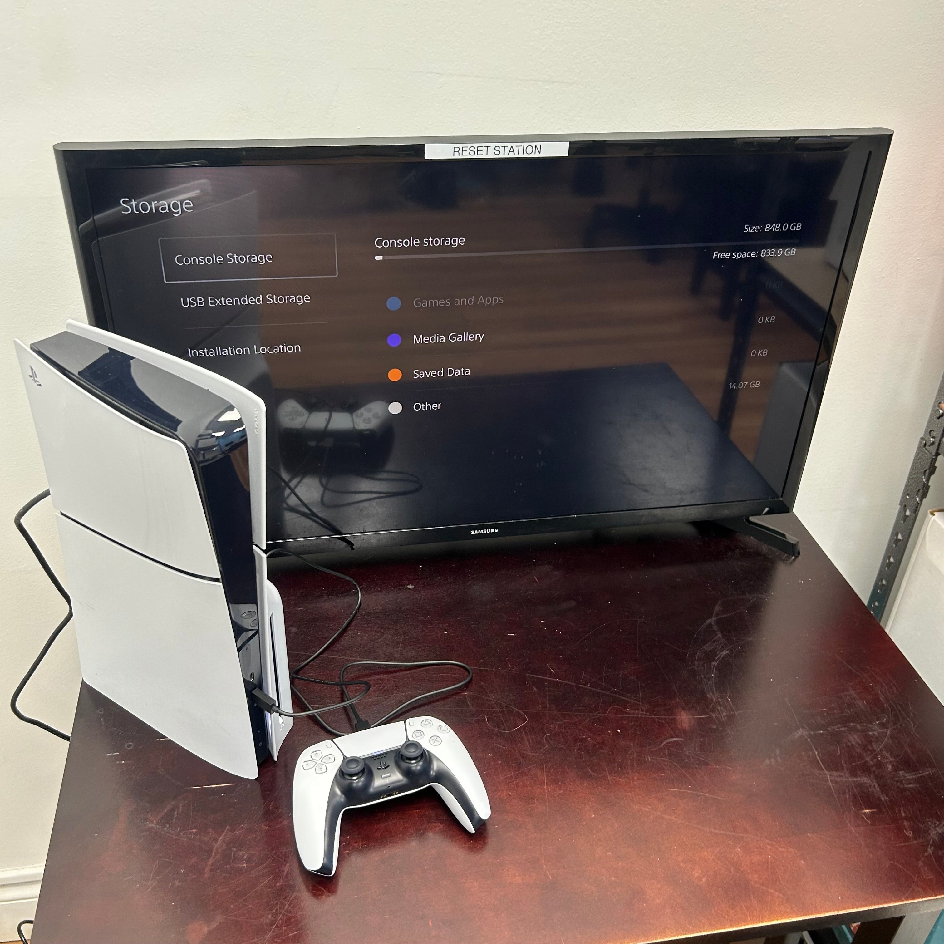 Sony PlayStation 5 Slim Disk Edition 1TB Gaming Console - White CFI-2015
