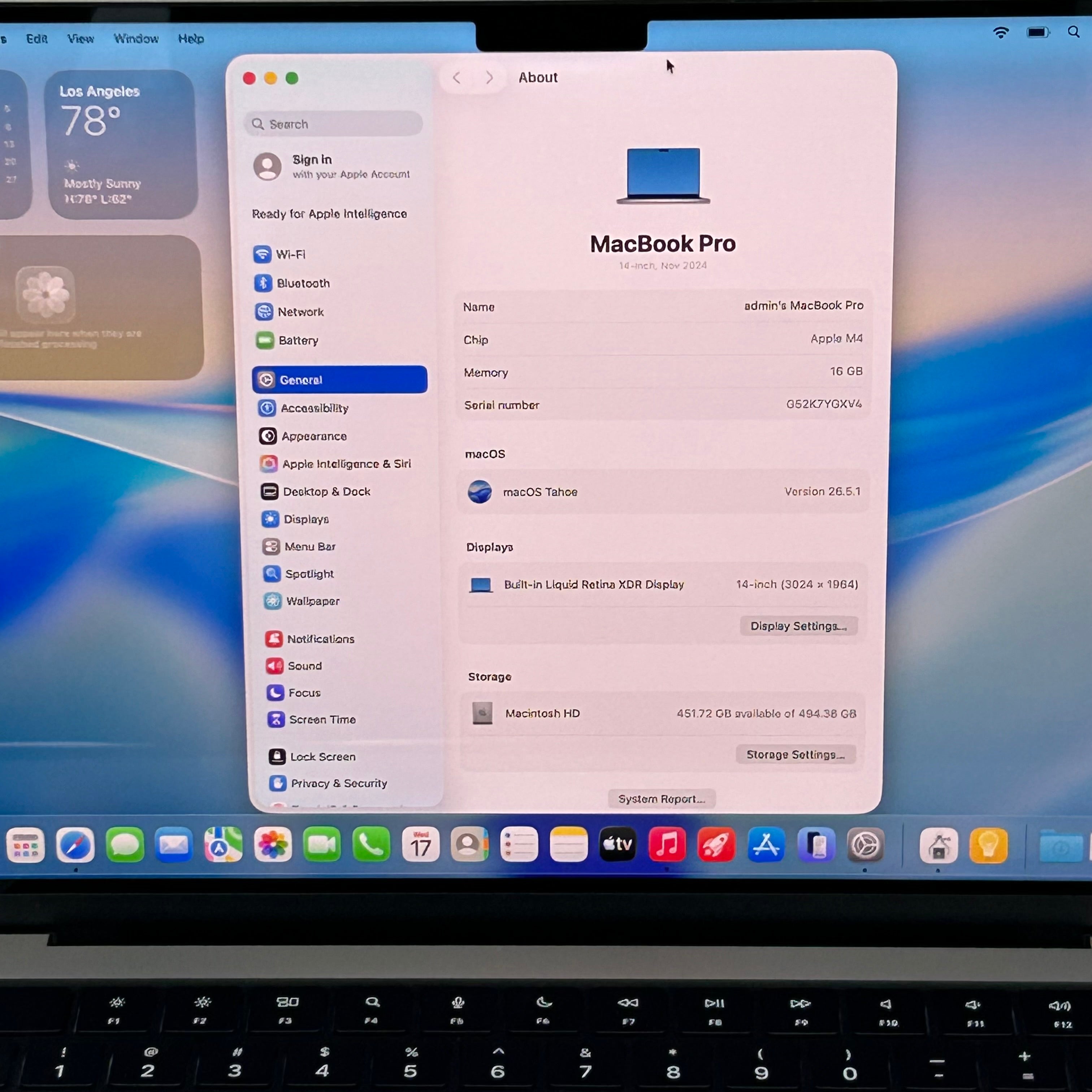 2024 Apple MacBook Pro 14" M4 10C GPU 4.5GHz 16GB RAM 512GB SSD A3112