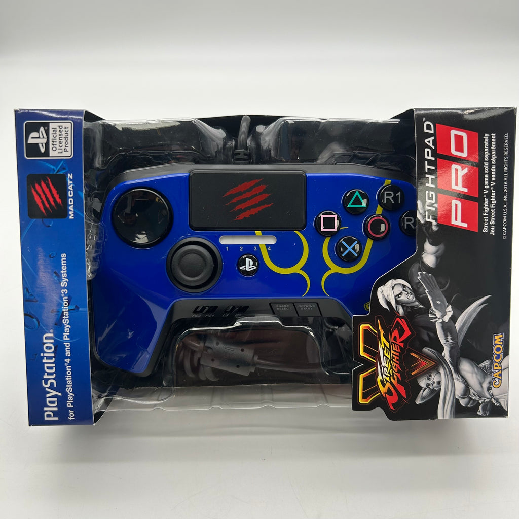 Mad Catz Street Fighter V FightPad PRO Playstation PS4 / PS3 Blue - NEW open box