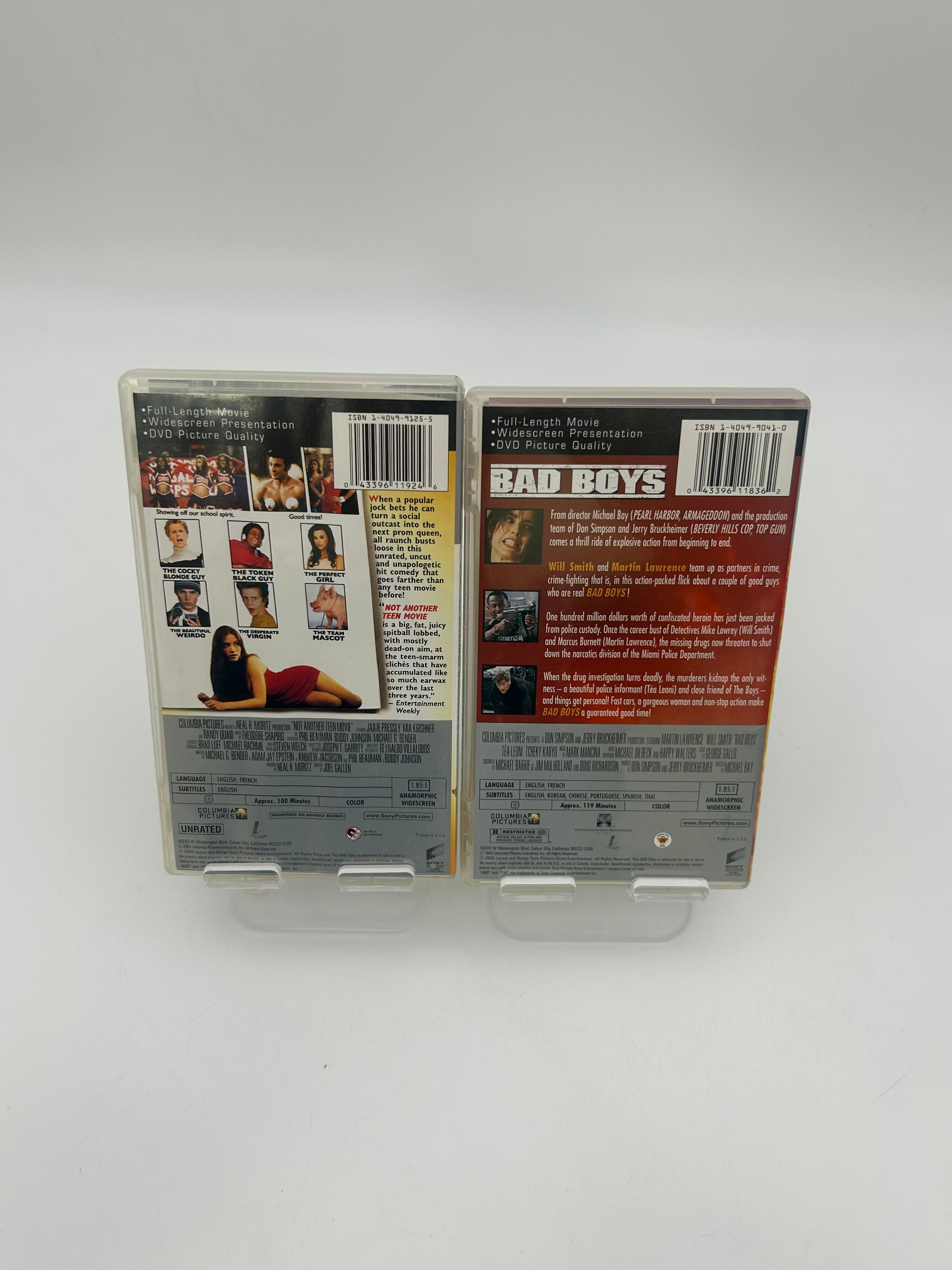 Lot of 2 PSP UMD Movies Not Another Teen Movie and Bad Boys PSP UMD - Used B
