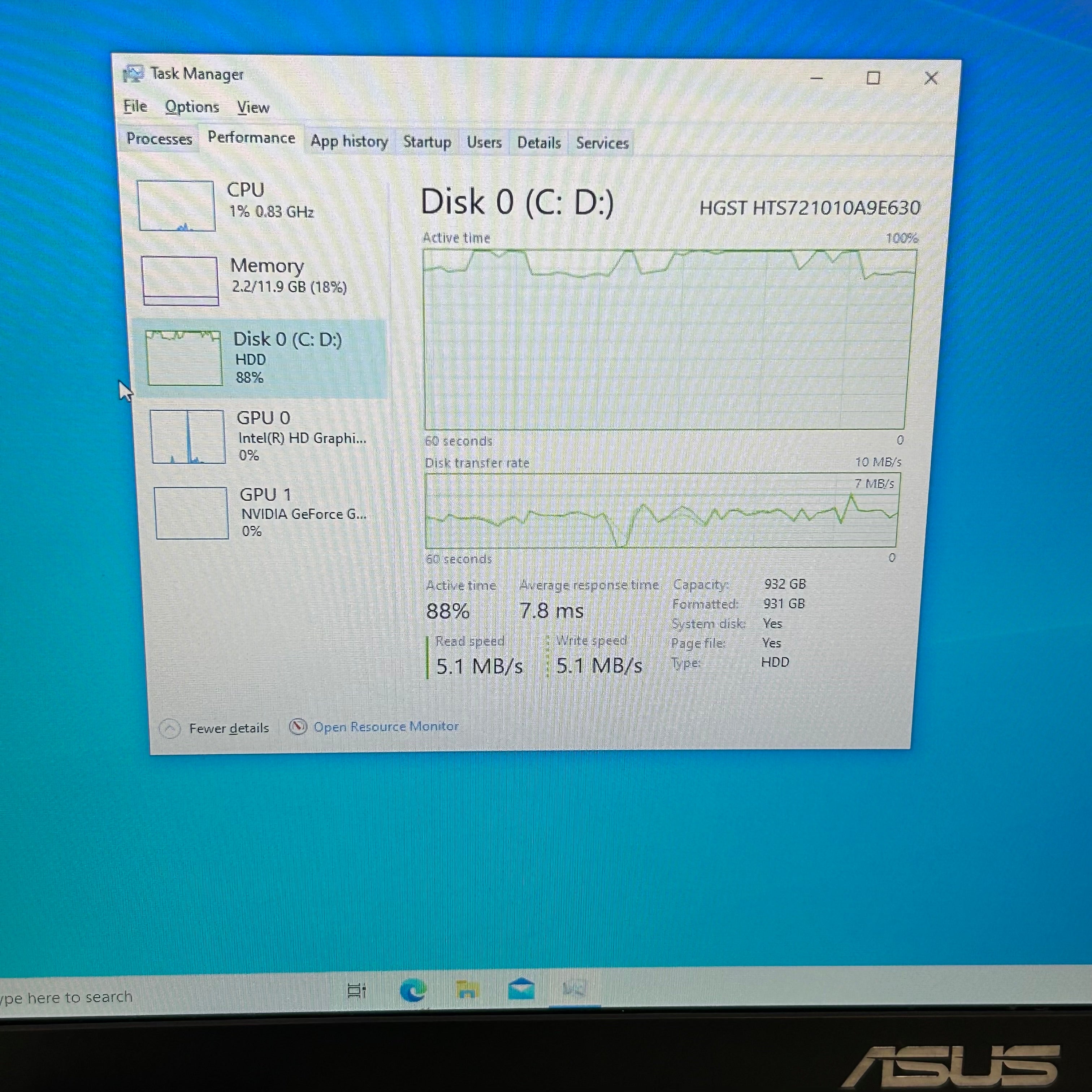 Asus GL771J Gaming Laptop - Intel i7, 12GB RAM, 1TB HDD, Black