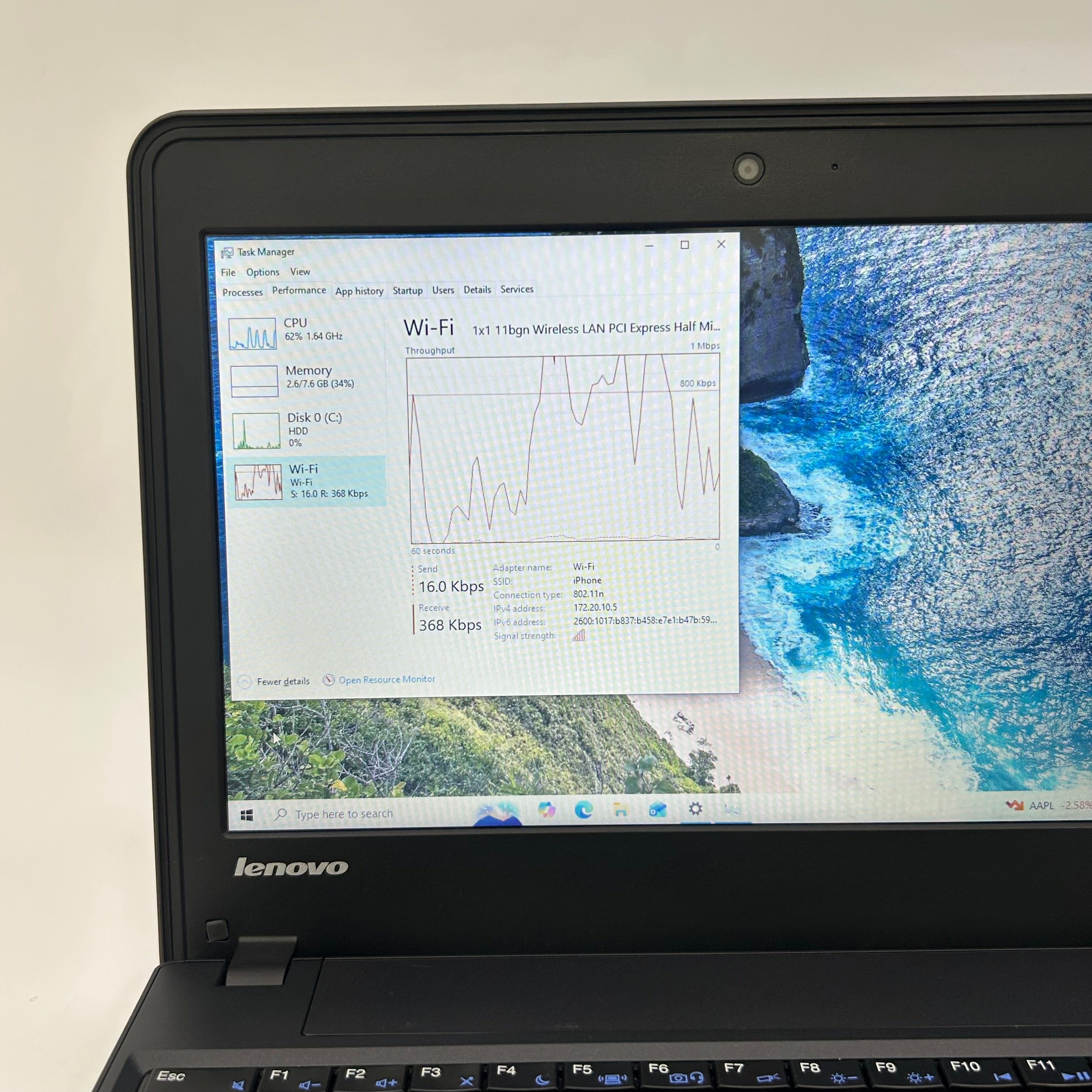 Lenovo ThinkPad X131e 11.6-inch AMD E-450 8GB RAM 320GB HDD Windows 10 Black Laptop