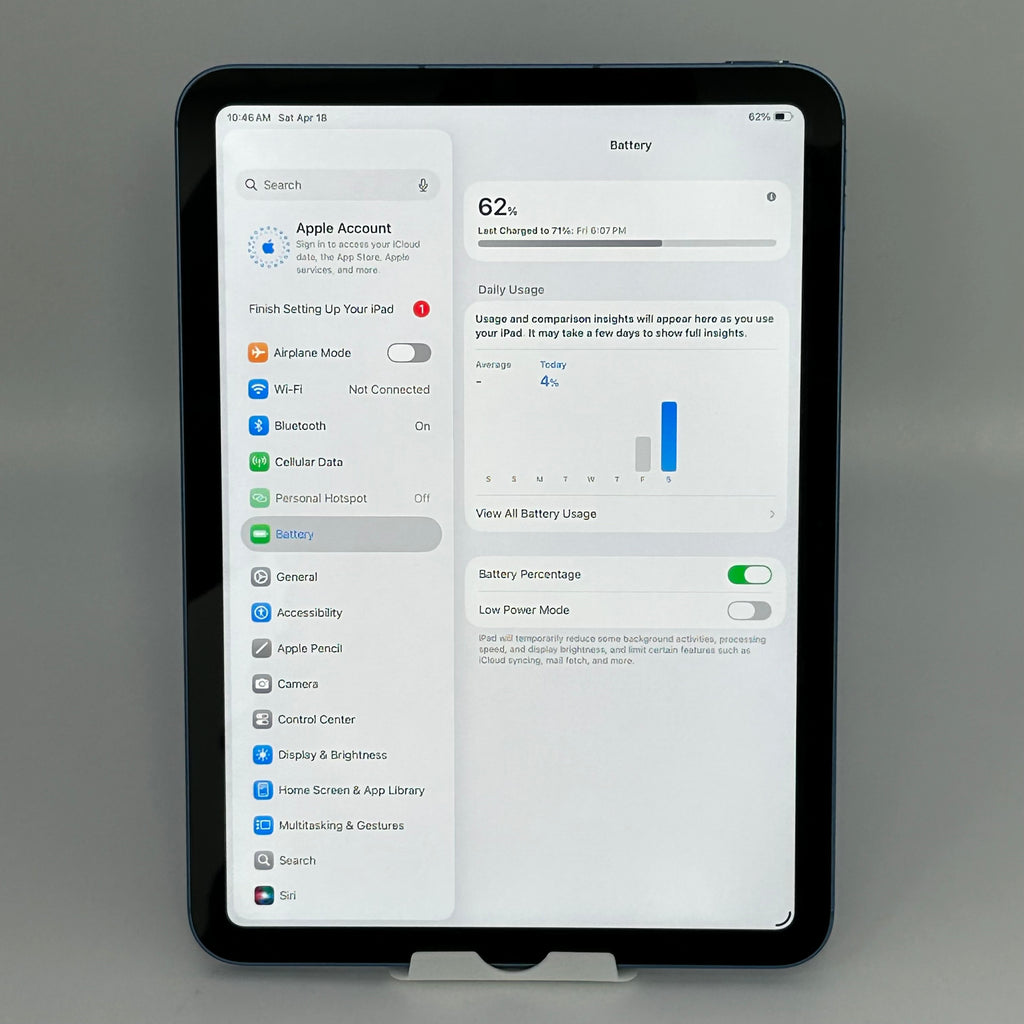 Unlocked Apple iPad (10th Gen) A2757 64GB Blue (Wi-Fi+Cellular) 10.9 MQ6K3LL/A