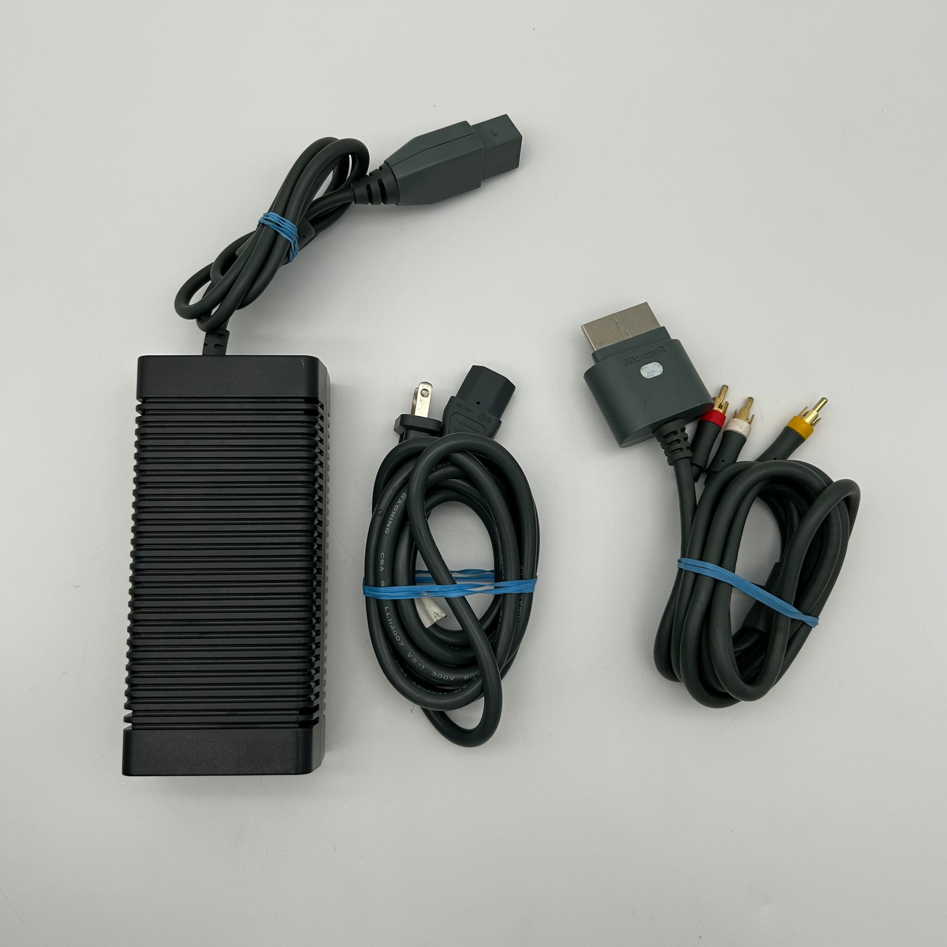 Microsoft XBox 360 S Slim 120GB 60S Bundle - Controllers - Cables - 6 Games - Black - Tested & Works - Used