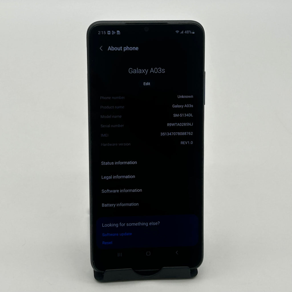 Samsung Galaxy A03s SM-S135DL 32GB Black Tracphone