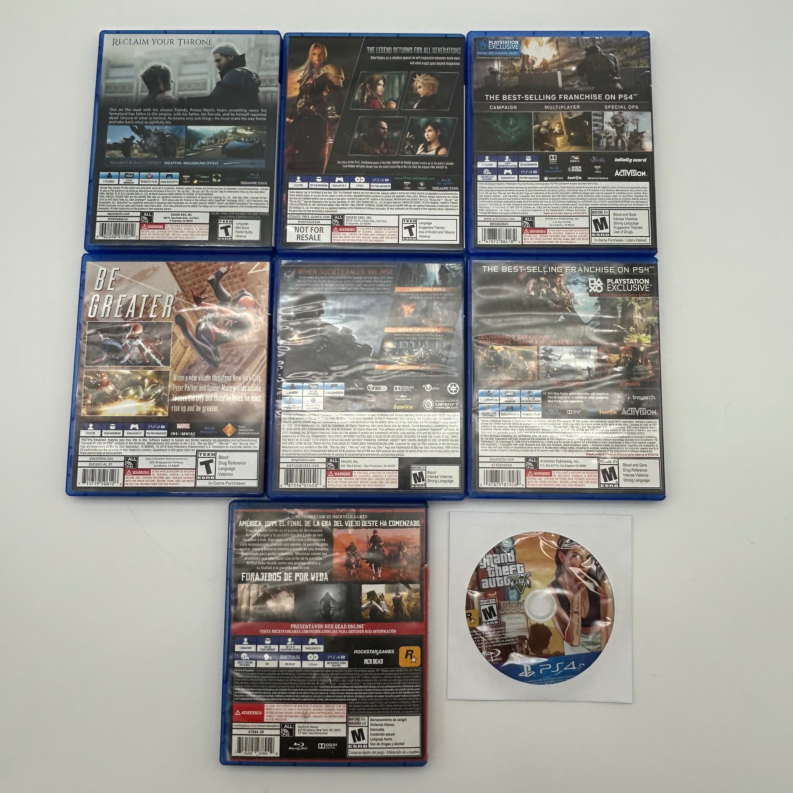 Sony PlayStation 4 PS4 500GB Black Console CUH-1115A Bundle, Controllers - TESTED w/ 8 Games