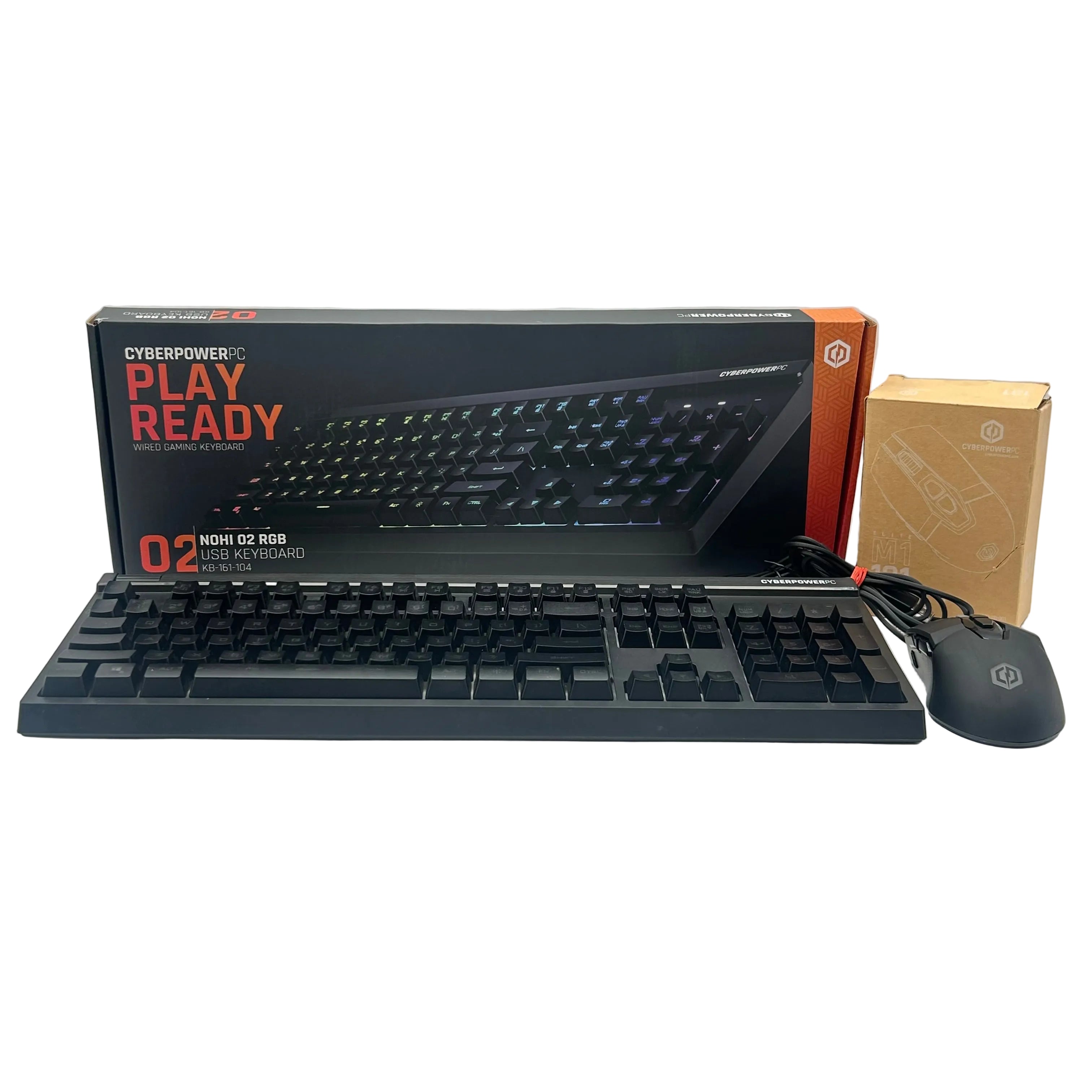CyberPowerPC NOHI 02 Wired USB Gaming Keyboard + Elite M1-131 Mouse Black