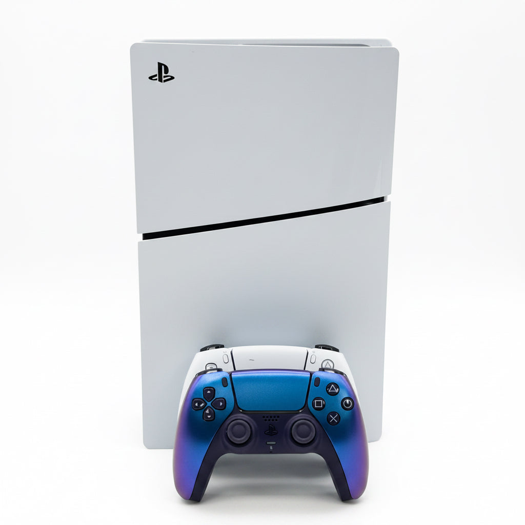 Sony PlayStation 5 PS5 Slim Disc 1TB White Console Bundle CFI-2015 2 Controllers
