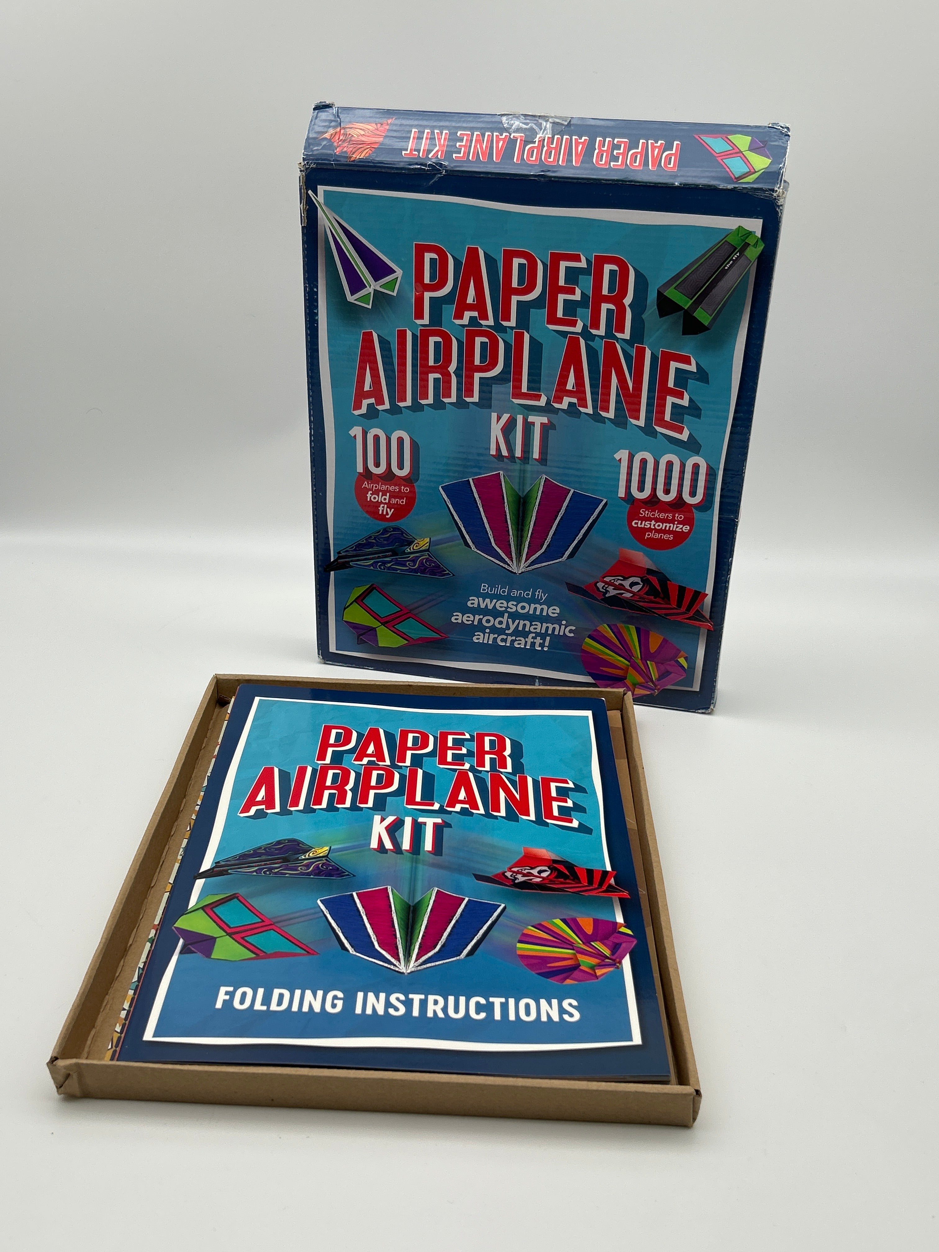 Publications International Paper Airplane Kit Blue - New Open Box