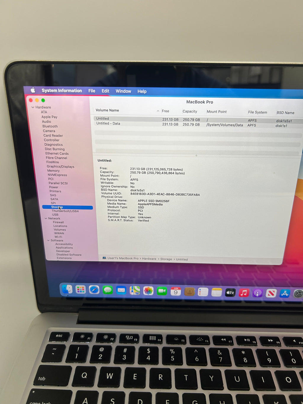 Apple MacBook Pro 13-inch Late 2013 2.4GHz Core i5 8GB 256GB Silver Used - C