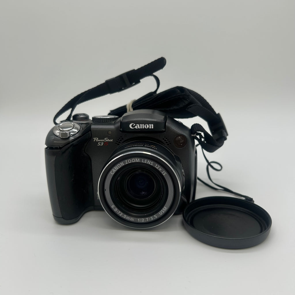 Canon PowerShot S3IS Black Digital Camera Used Serial Number 4328522964