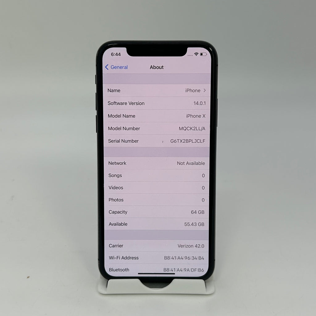 Apple iPhone X - 64GB - Space Gray (Unlocked) MQCK2LL/A CRACKED BACK
