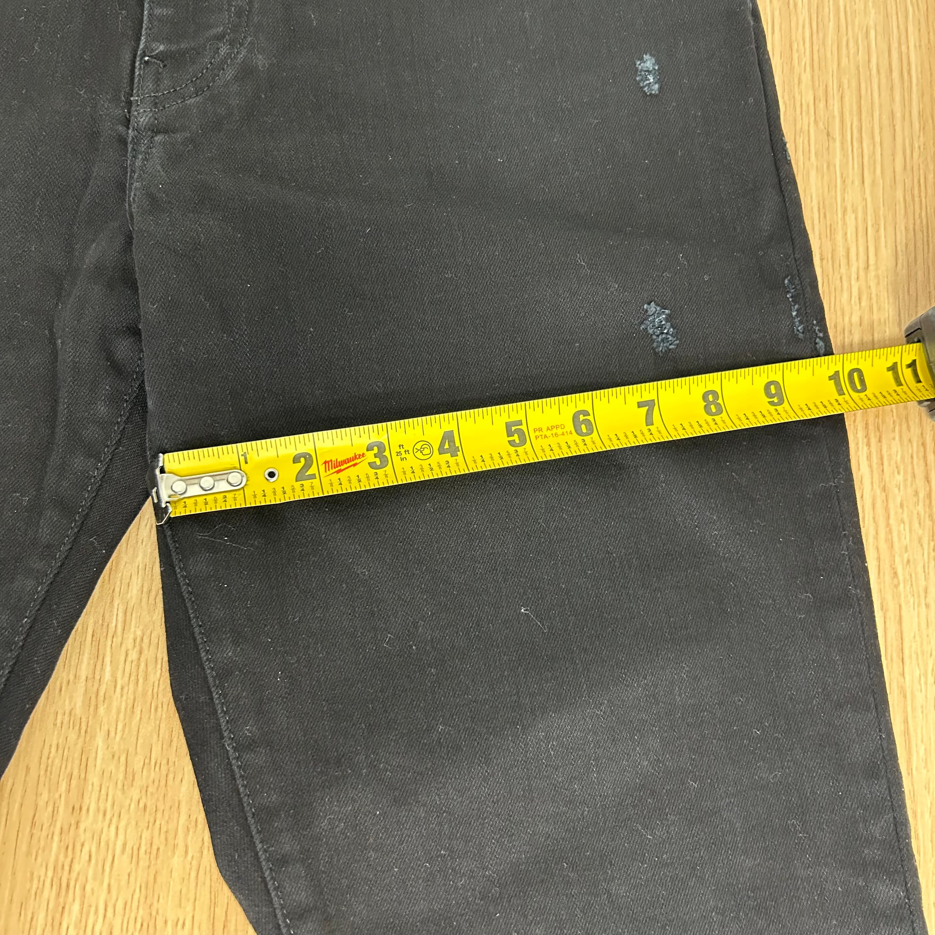 Amiri Men's Black Distressed Denim Skinny Jeans Size 36