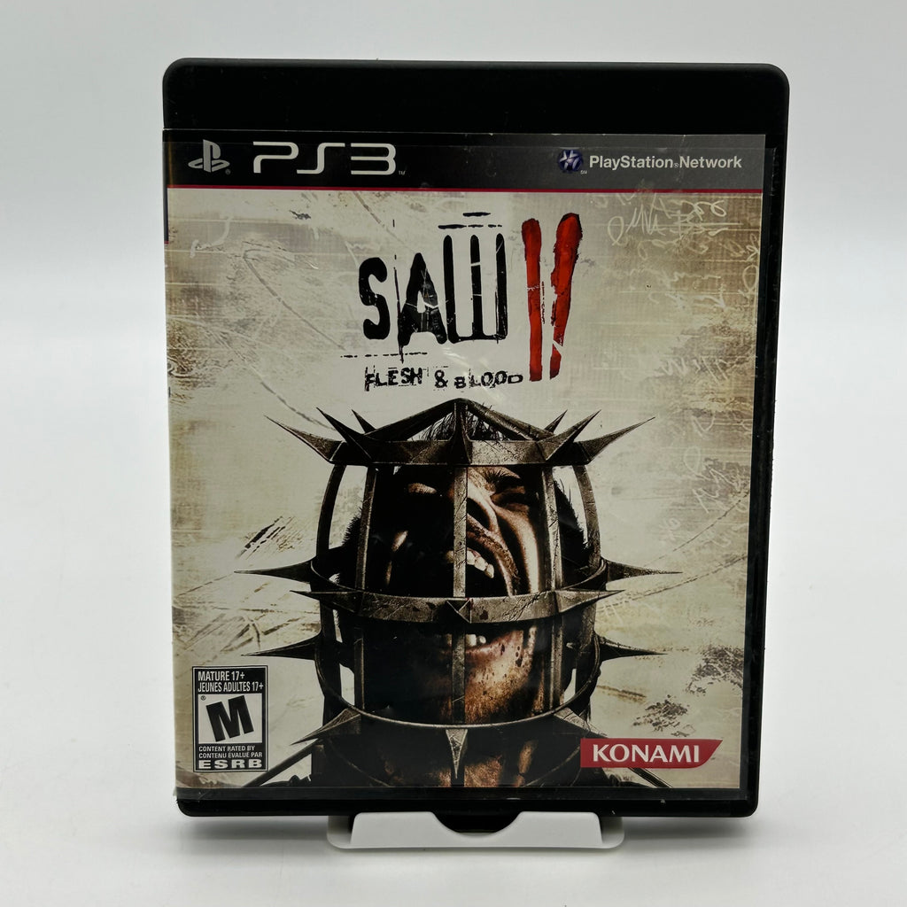 Saw II 2 Flesh and Blood (PS3, 2010) Complete CIB w/ Manual - Cracked Case